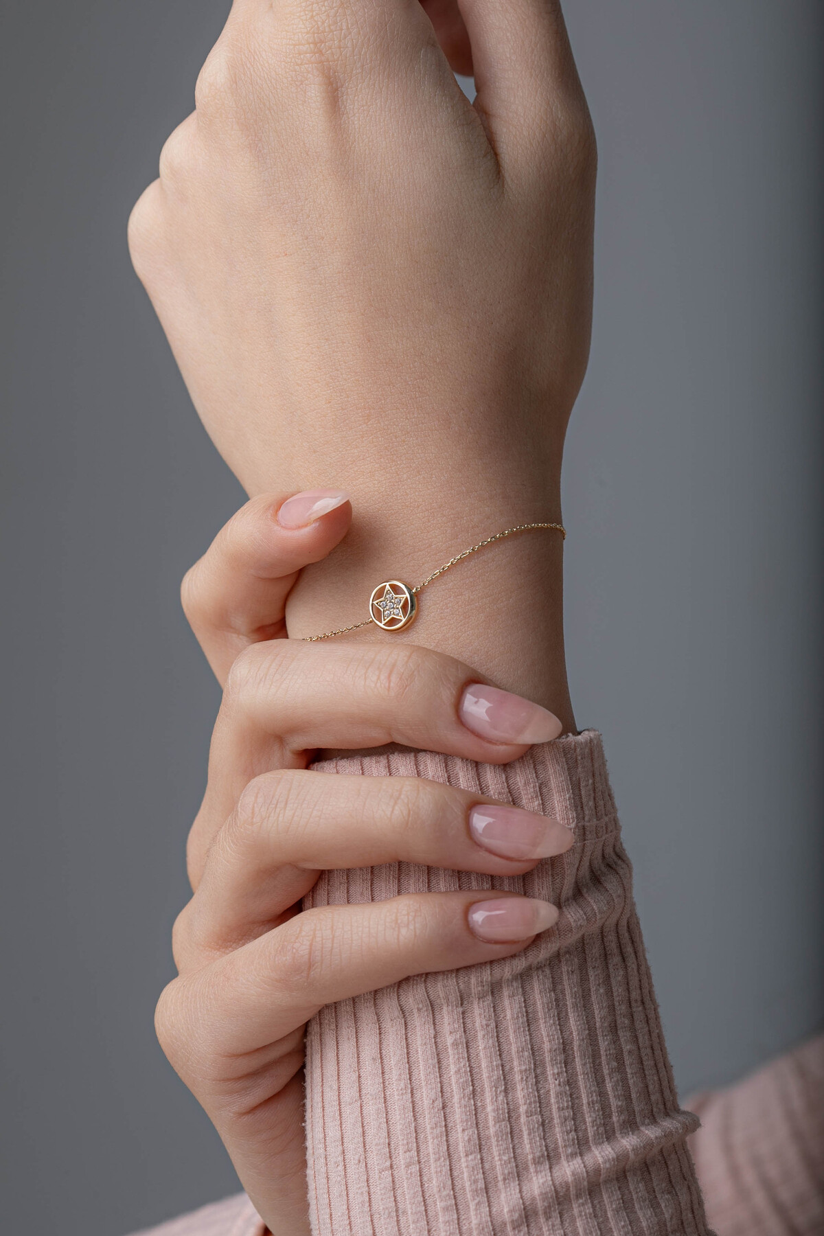 14 Ayar Altın Yıldız Bileklik