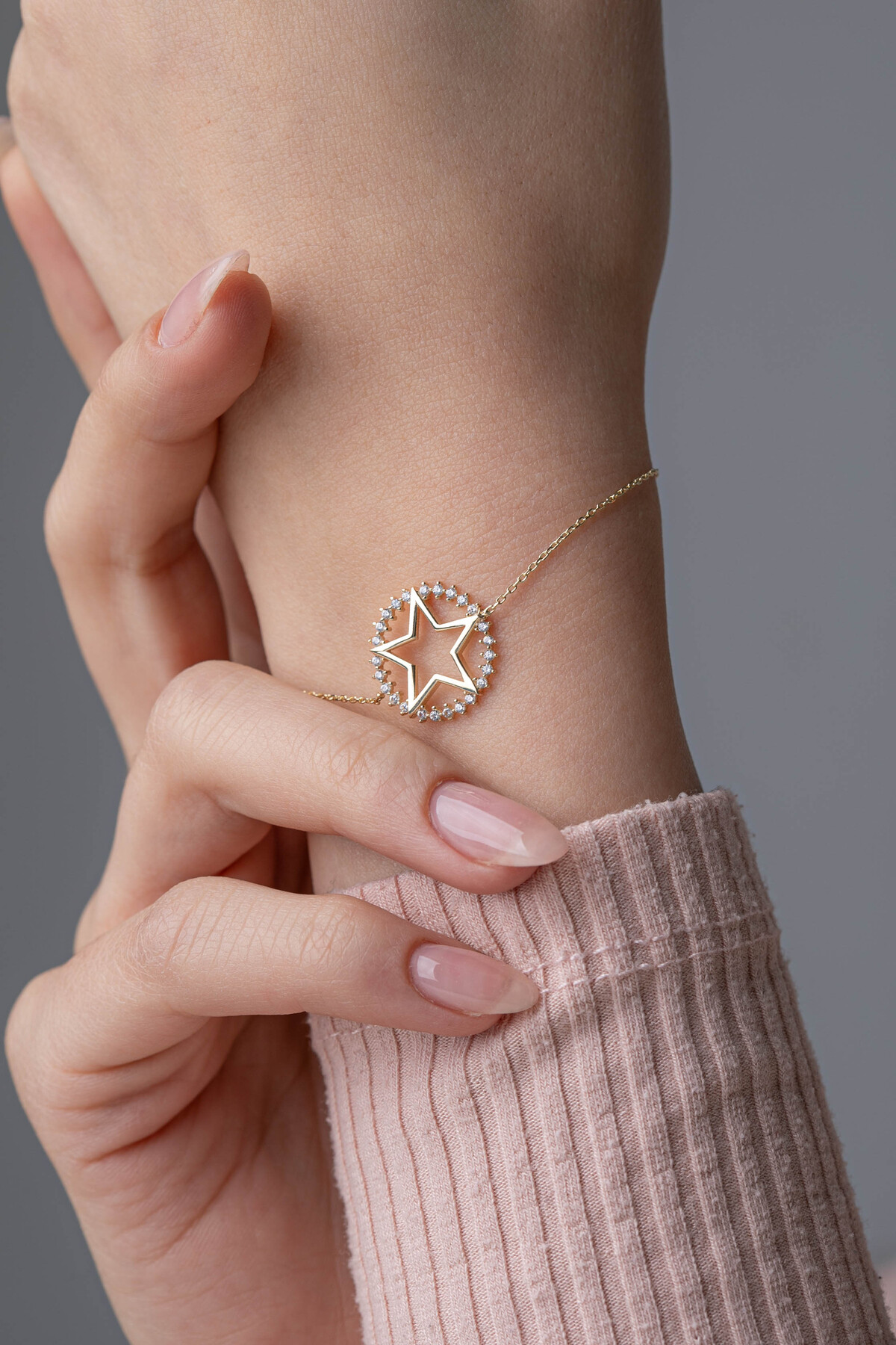 14 Ayar Altın Yıldız Bileklik