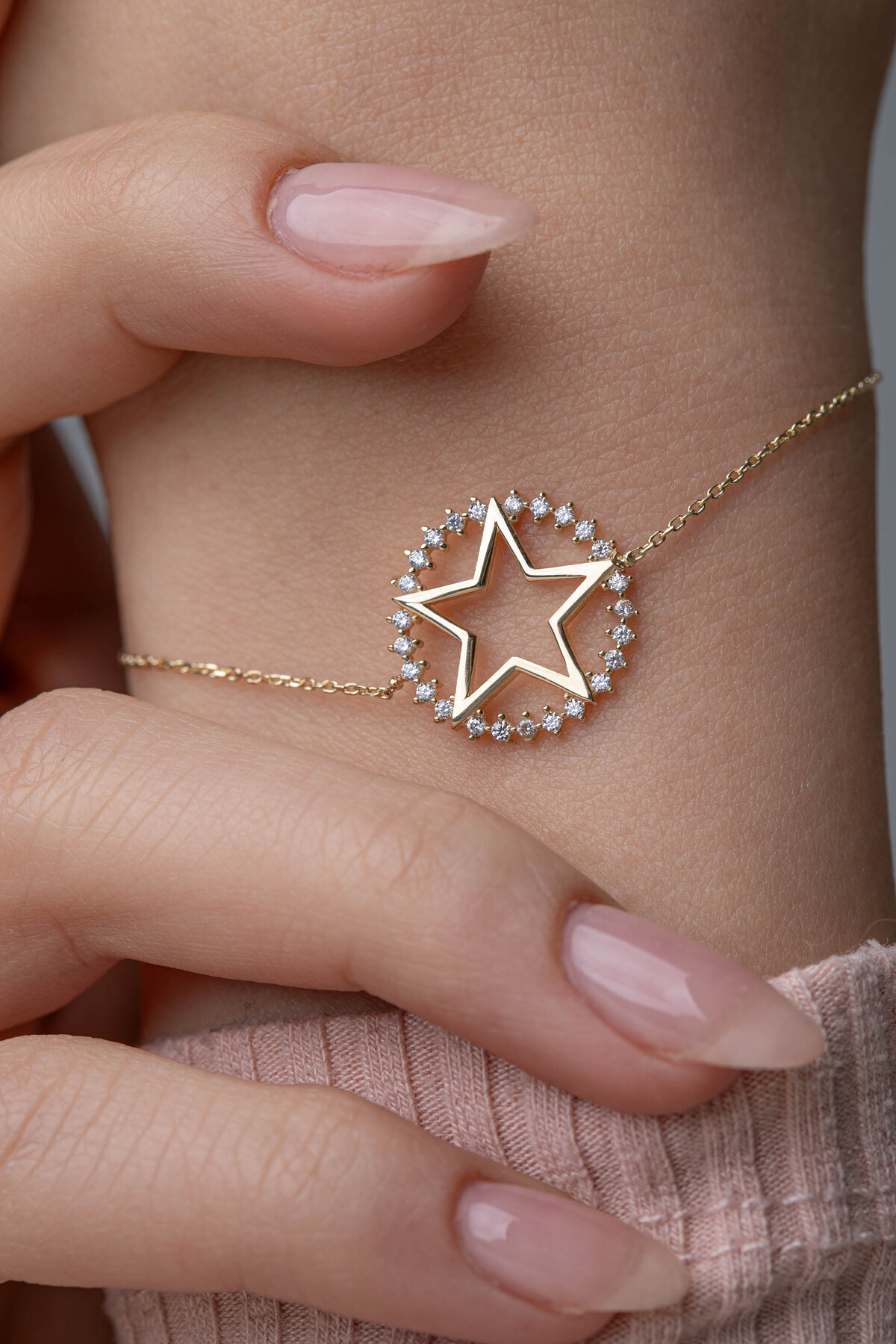 14 Ayar Altın Yıldız Bileklik