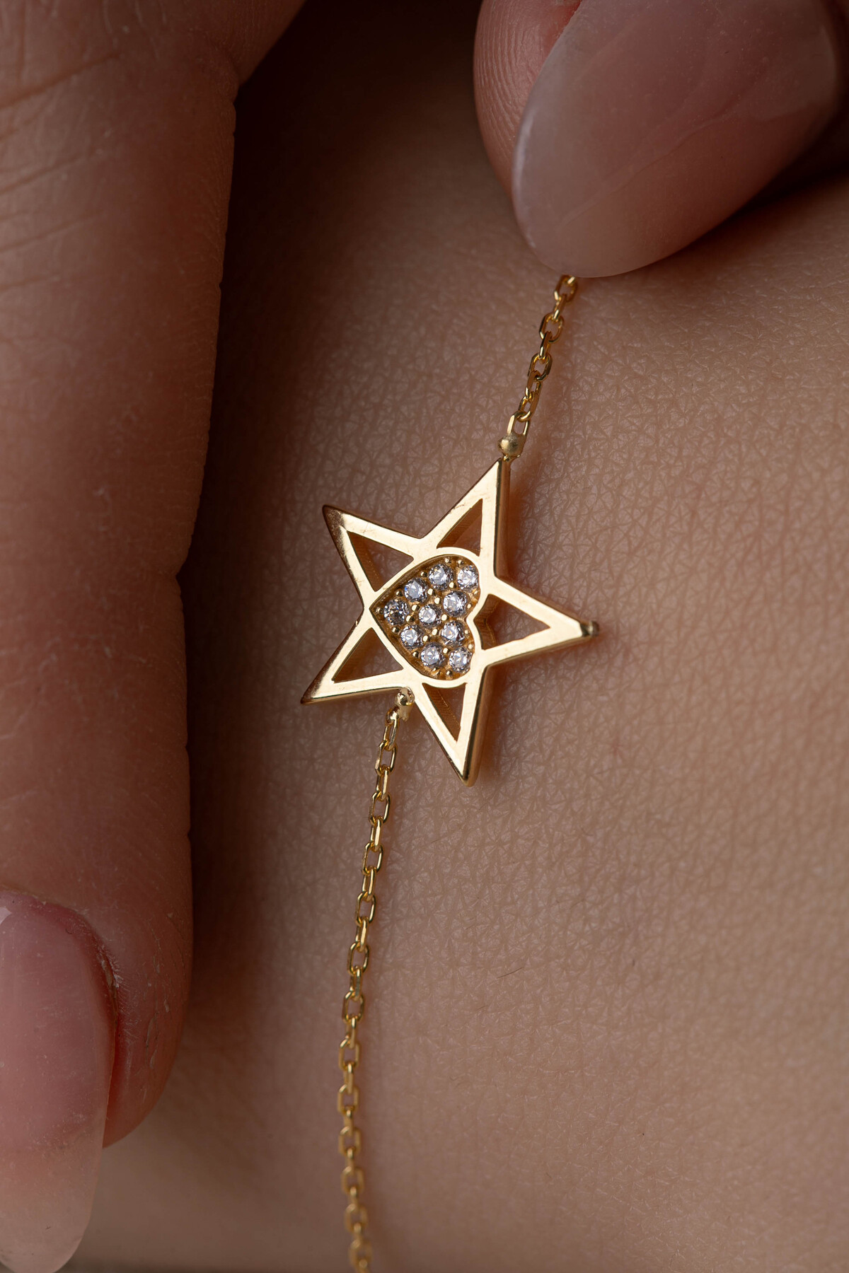 14 Ayar Altın Yıldız Bileklik