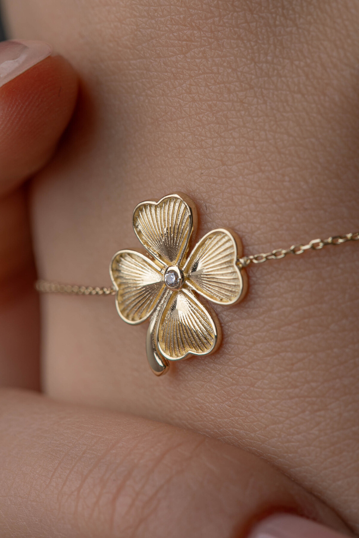 14 Ayar Altın Yonca Bileklik