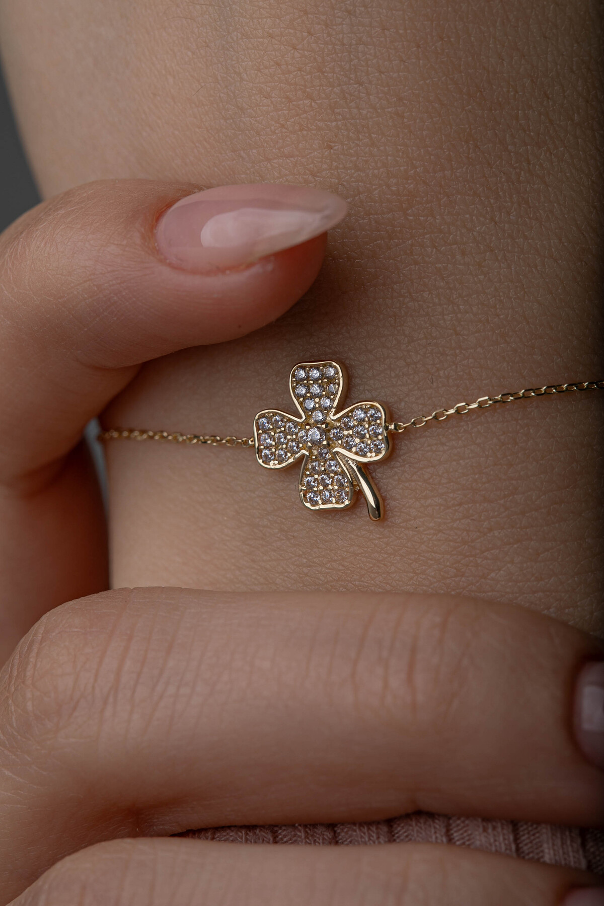 14 Ayar Altın Yonca Bileklik