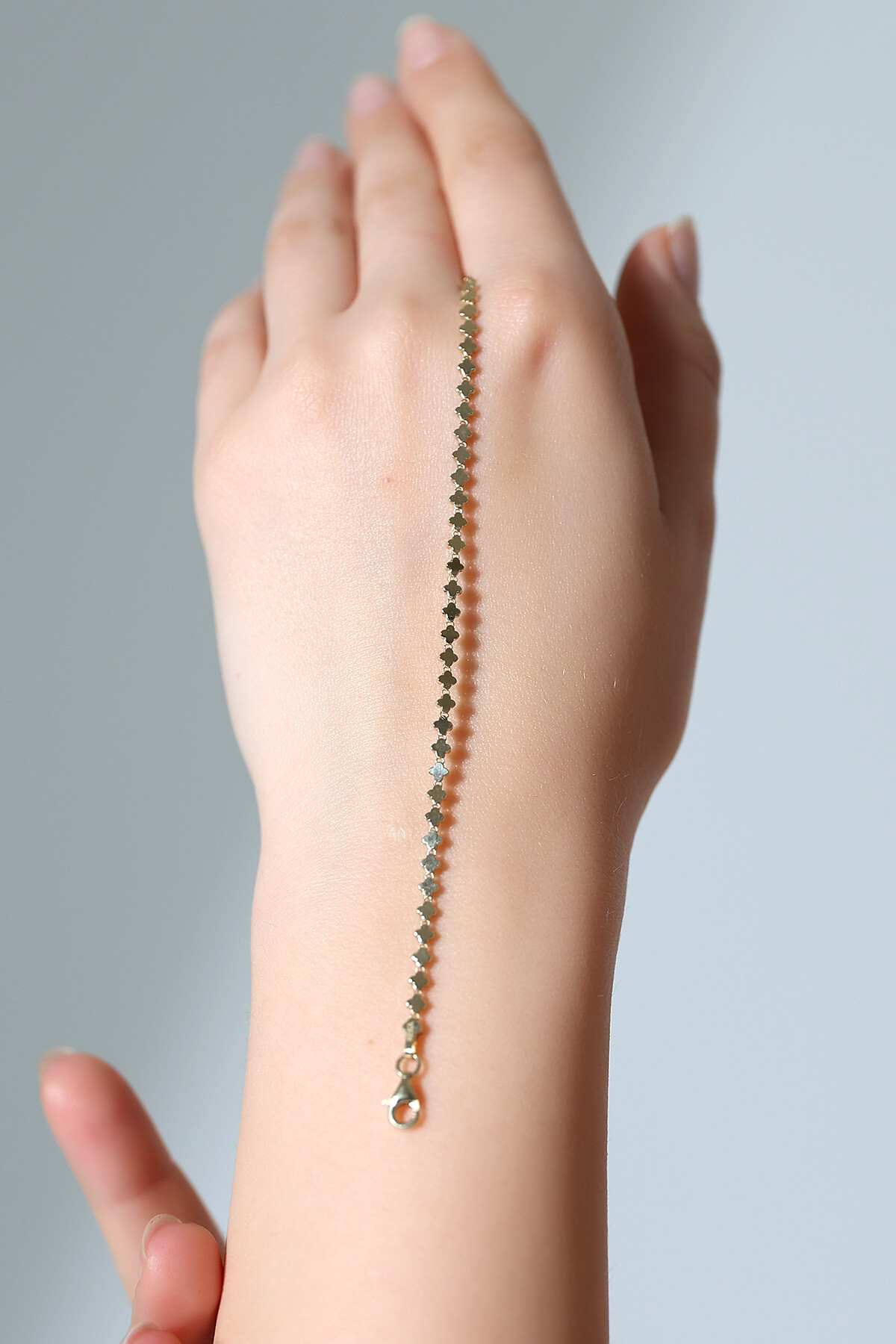 14 Ayar Altın Yonca Bileklik