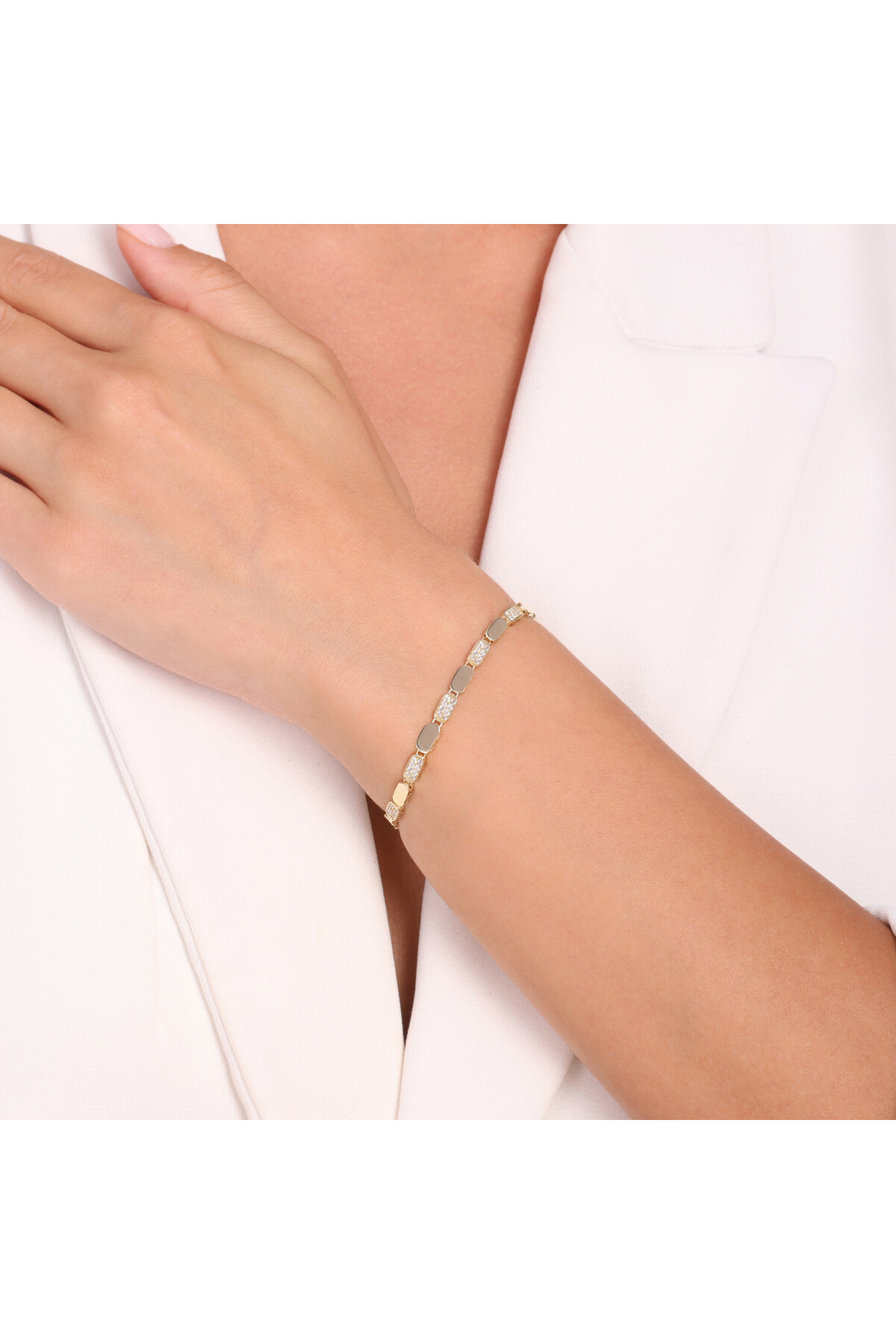 14 Ayar Altın Zincir Bileklik