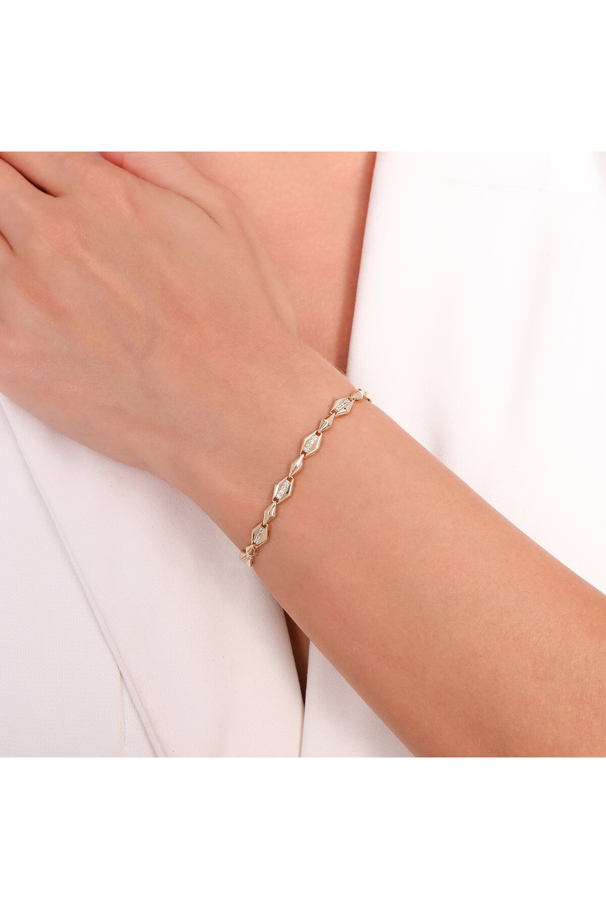 14 Ayar Altın Zincir Bileklik