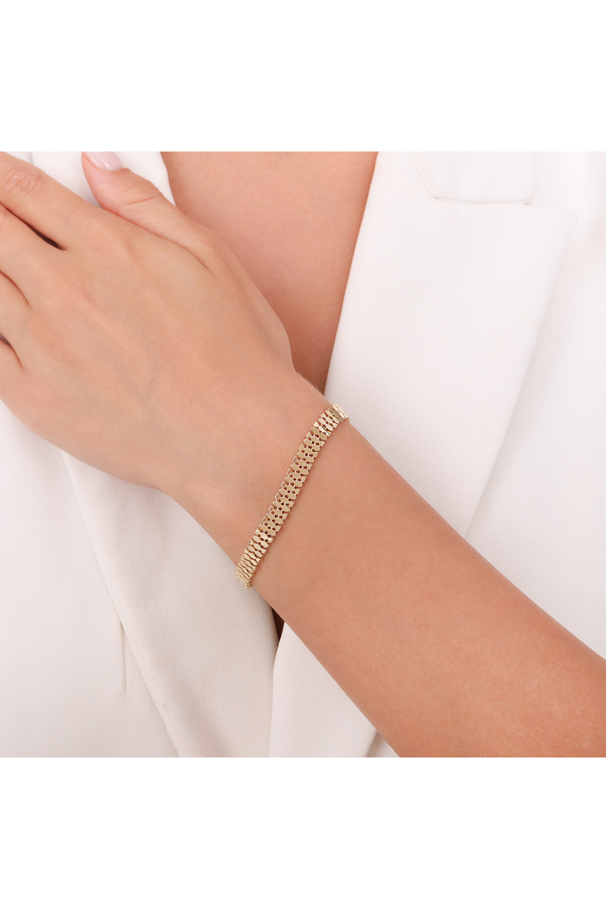 14 Ayar Altın Zincir Bileklik