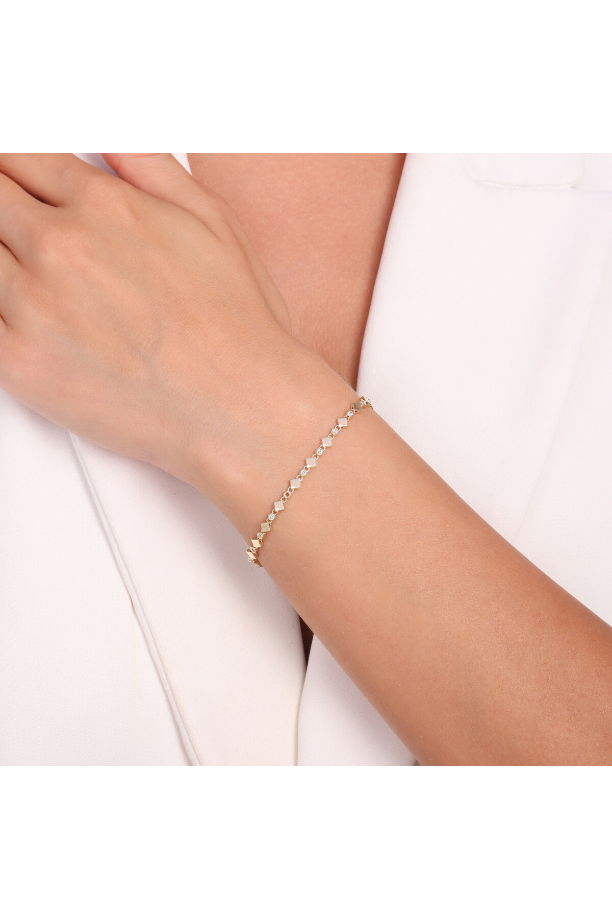 14 Ayar Altın Zincir Bileklik