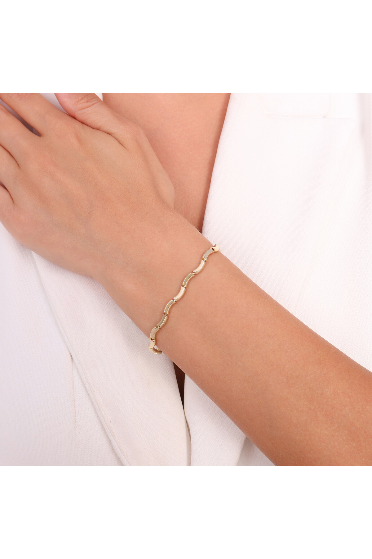 14 Ayar Altın Zincir Bileklik