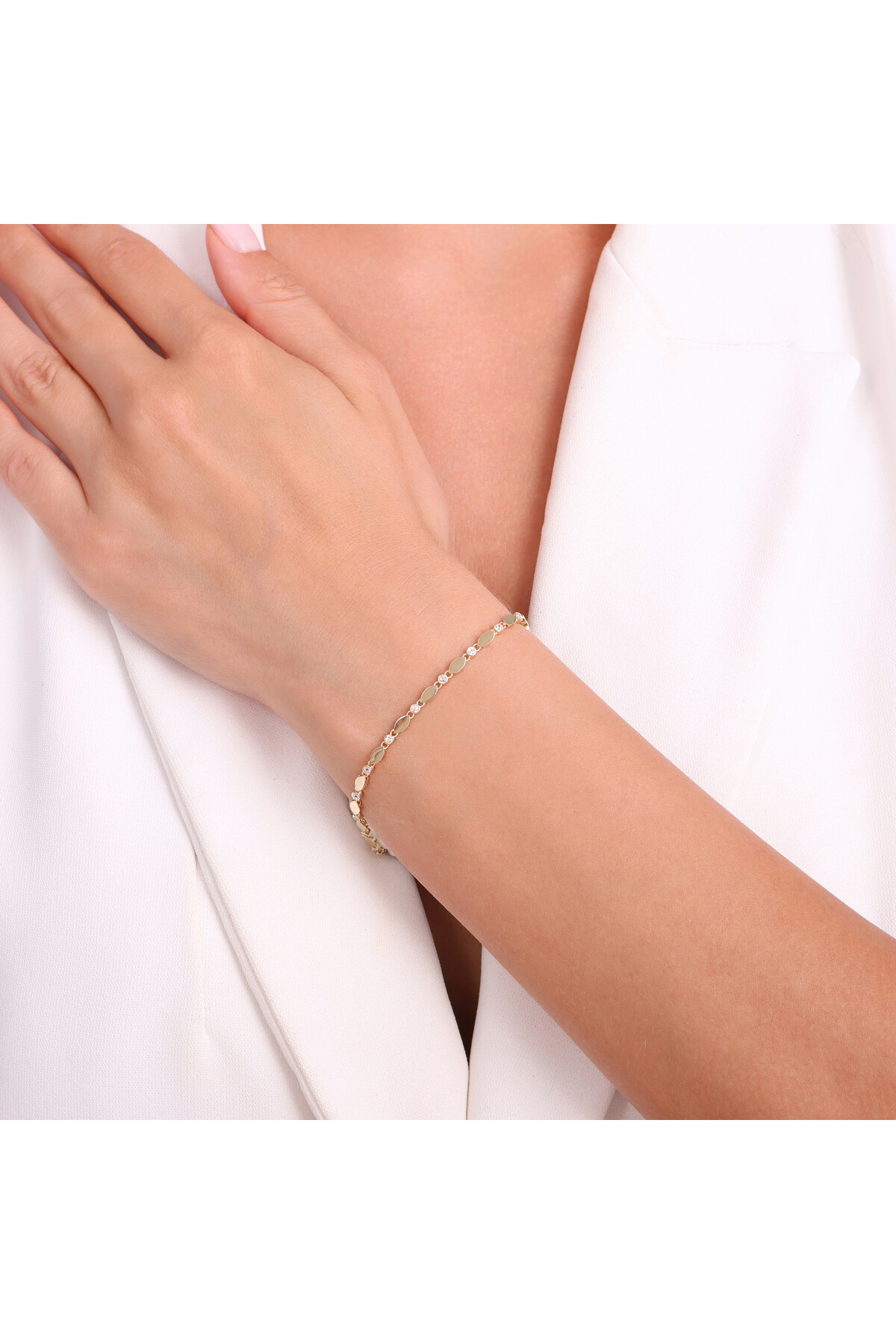 14 Ayar Altın Zincir Bileklik