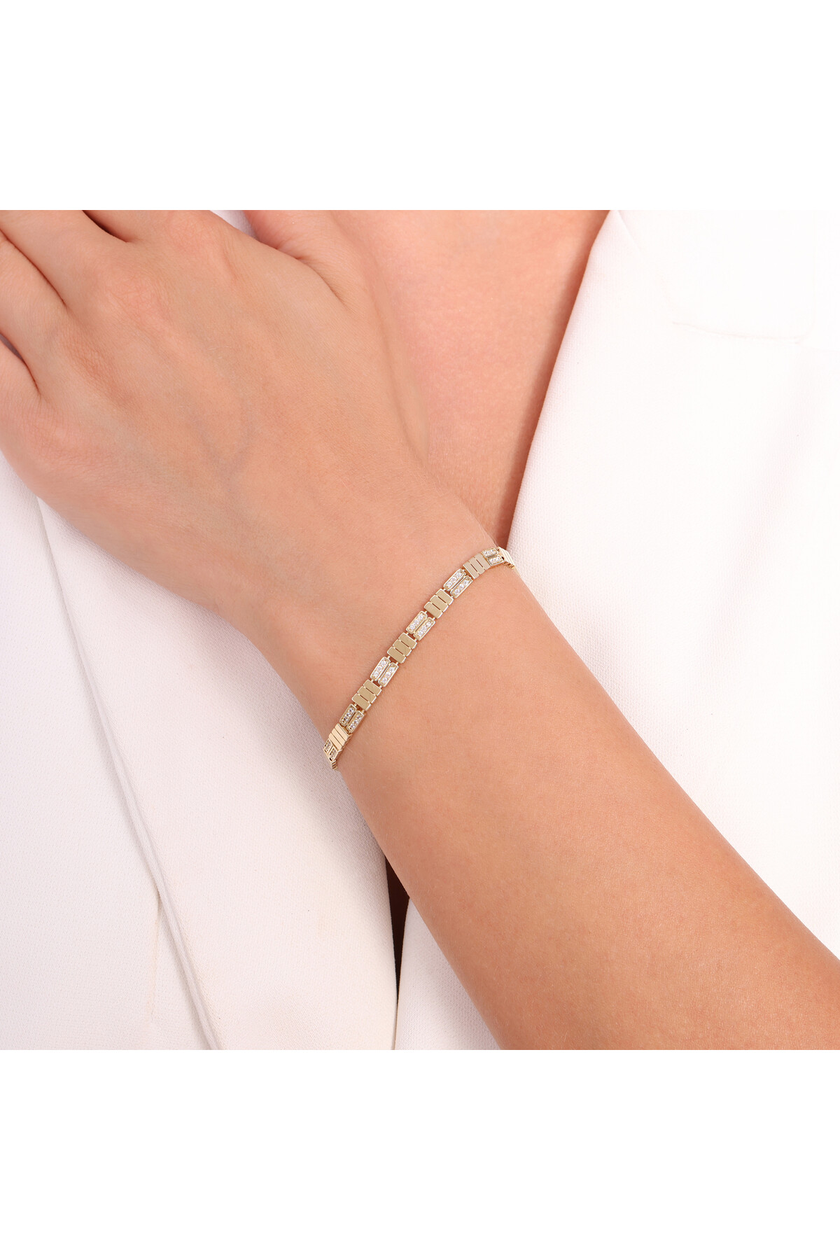 14 Ayar Altın Zincir Bileklik