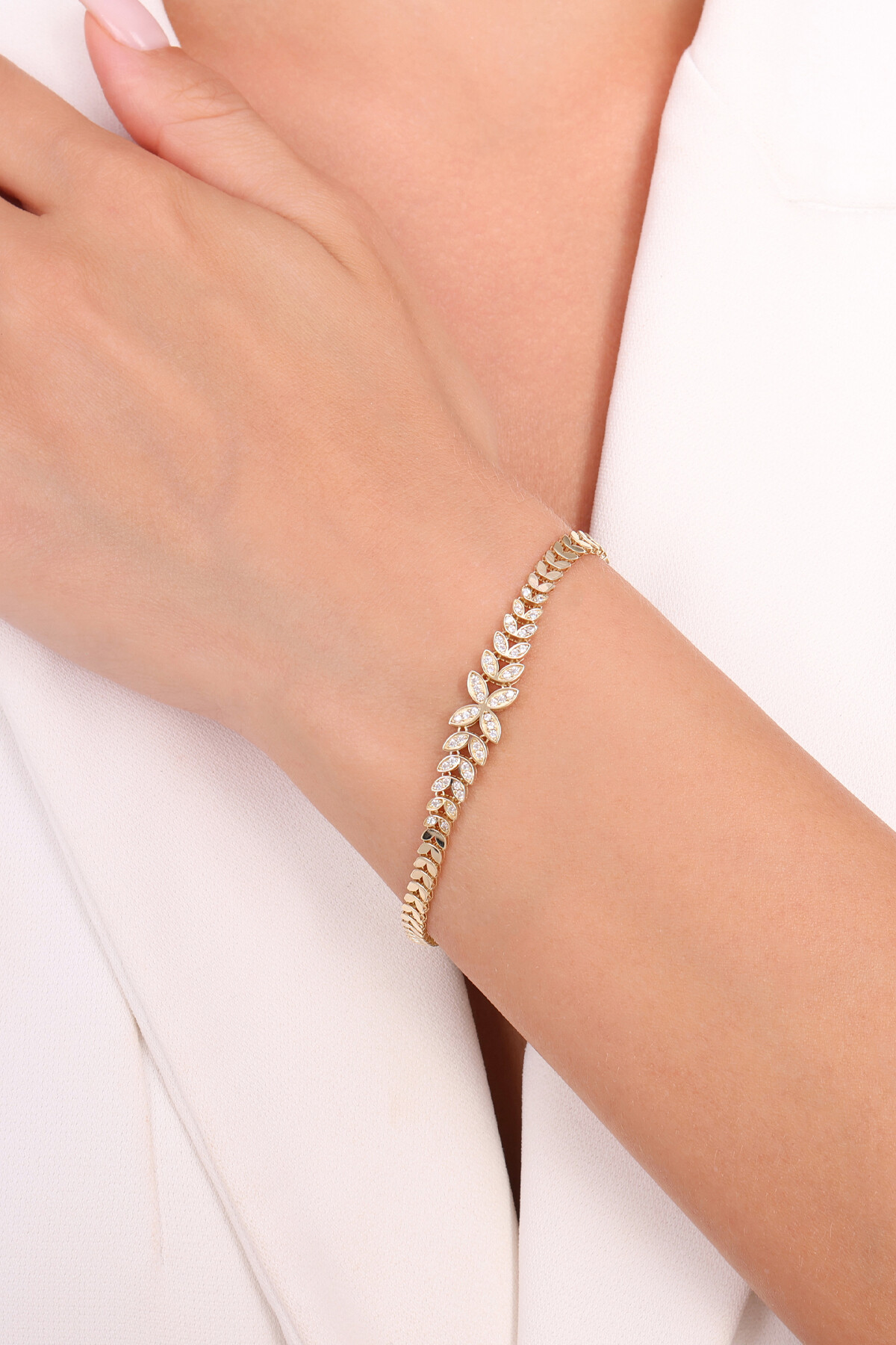 14 Ayar Altın Zincir Bileklik