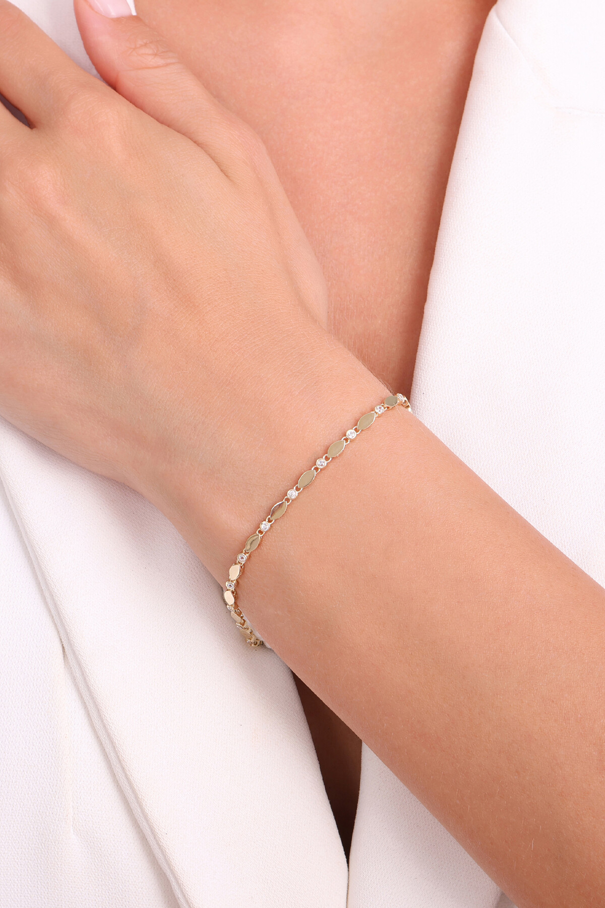 14 Ayar Altın Zincir Bileklik