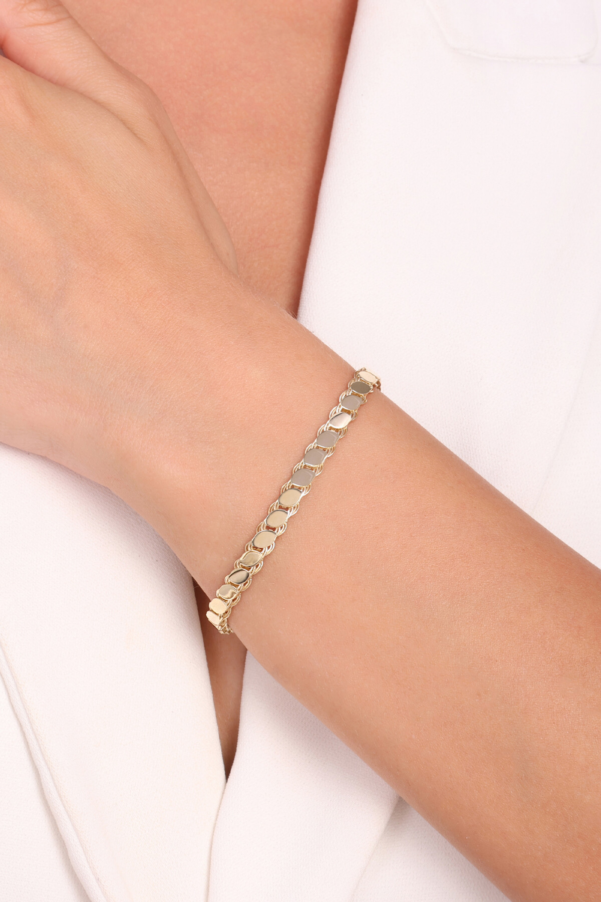 14 Ayar Altın Zincir Bileklik