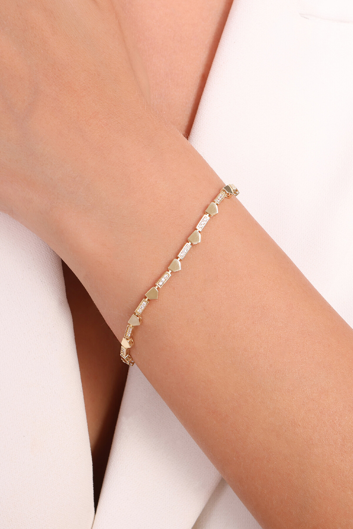 14 Ayar Altın Zincir Bileklik