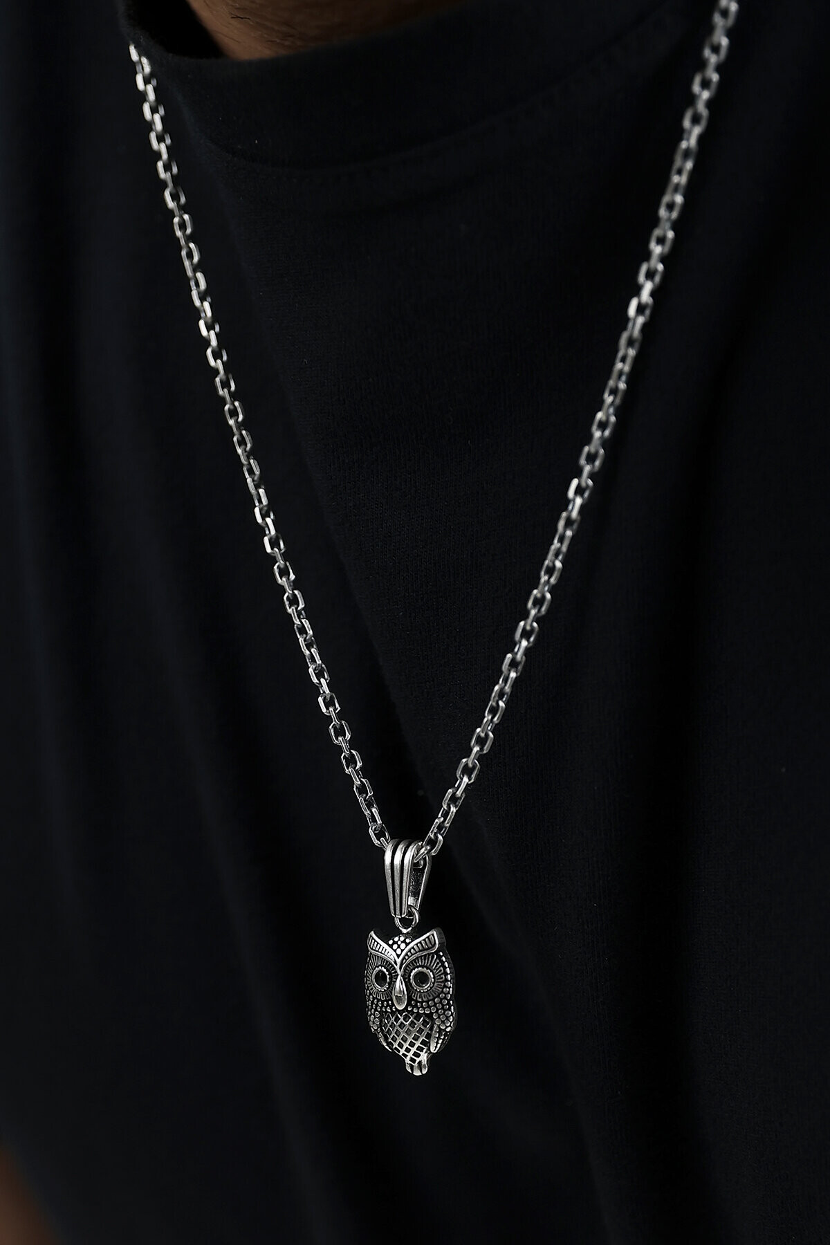 Gümüş Baykuş Kolye Ucu 