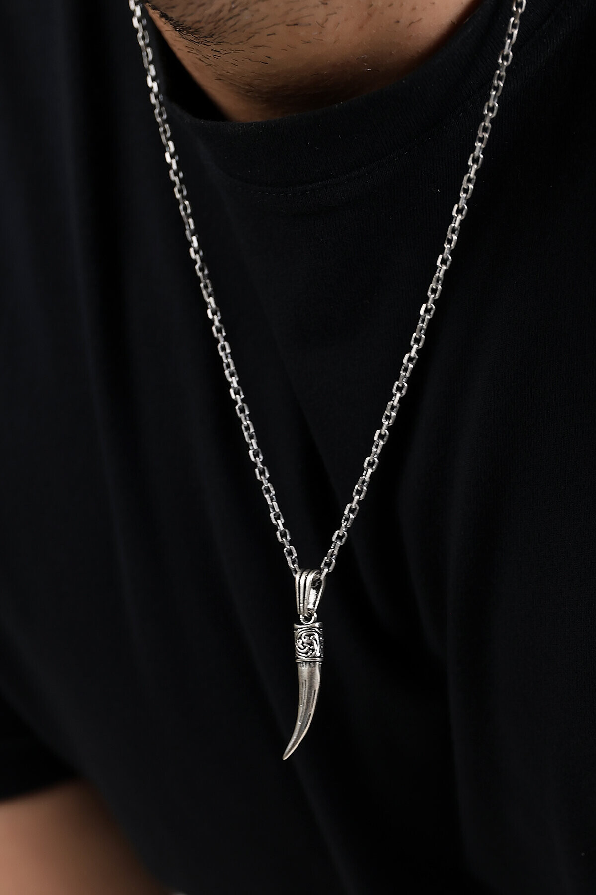 Gümüş Fil Dişi Kolye Ucu 