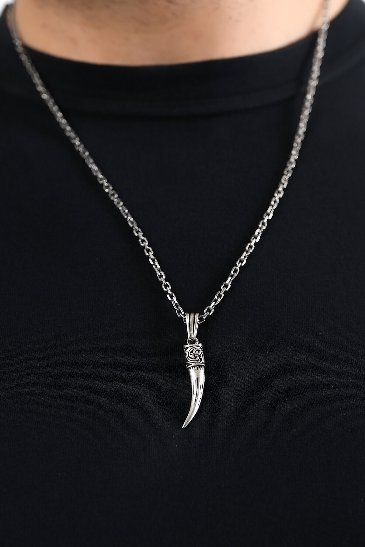 Gümüş Fil Dişi Kolye Ucu 