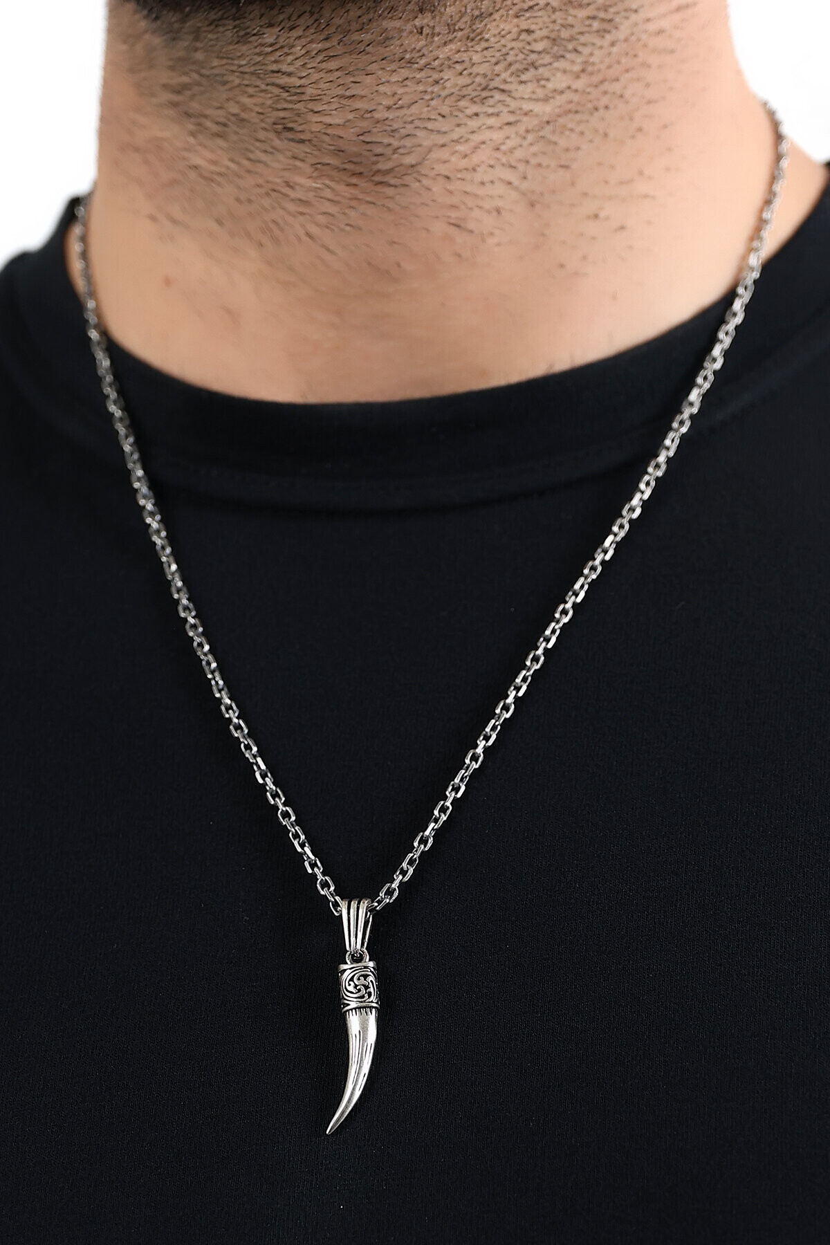 Gümüş Fil Dişi Kolye Ucu 