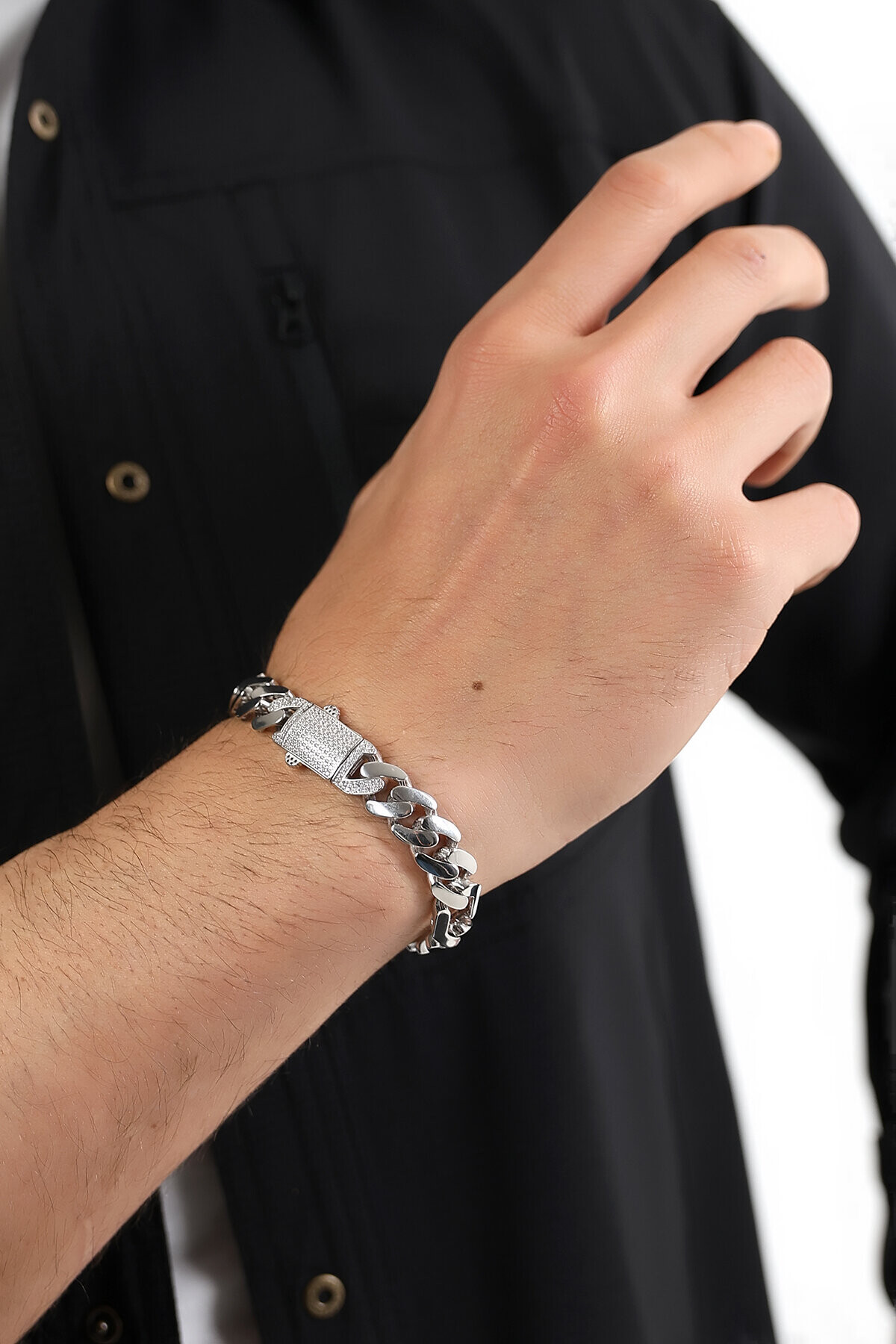 Gümüş Gurmet Figaro Unisex Bileklik