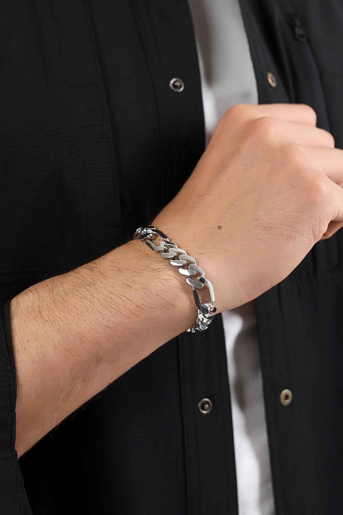 Gümüş Gurmet Figaro Unisex Bileklik