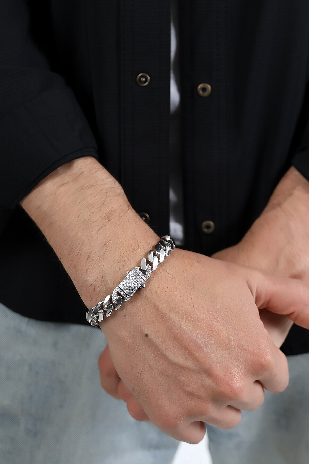 Gümüş Gurmet Figaro Unisex Bileklik