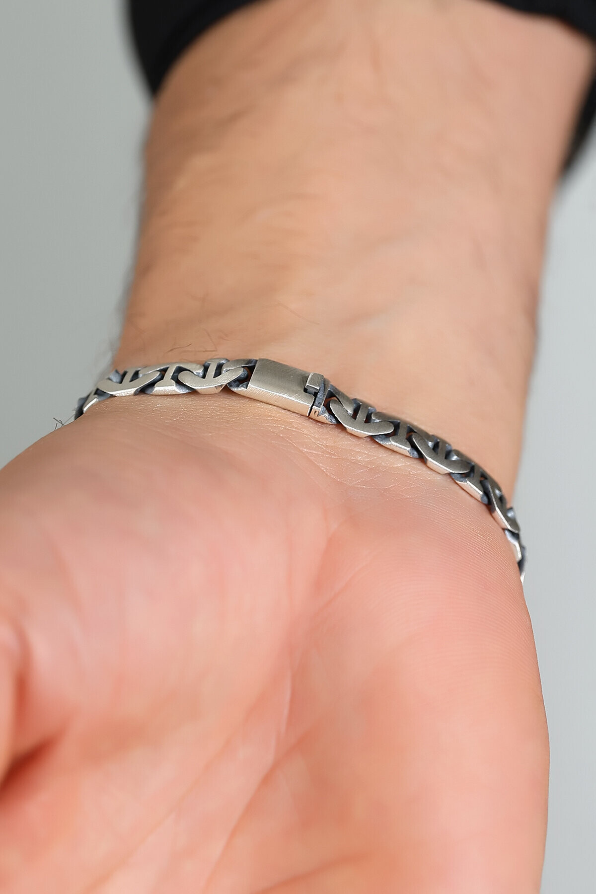 Gümüş Gurmetli Çapa Erkek Bileklik