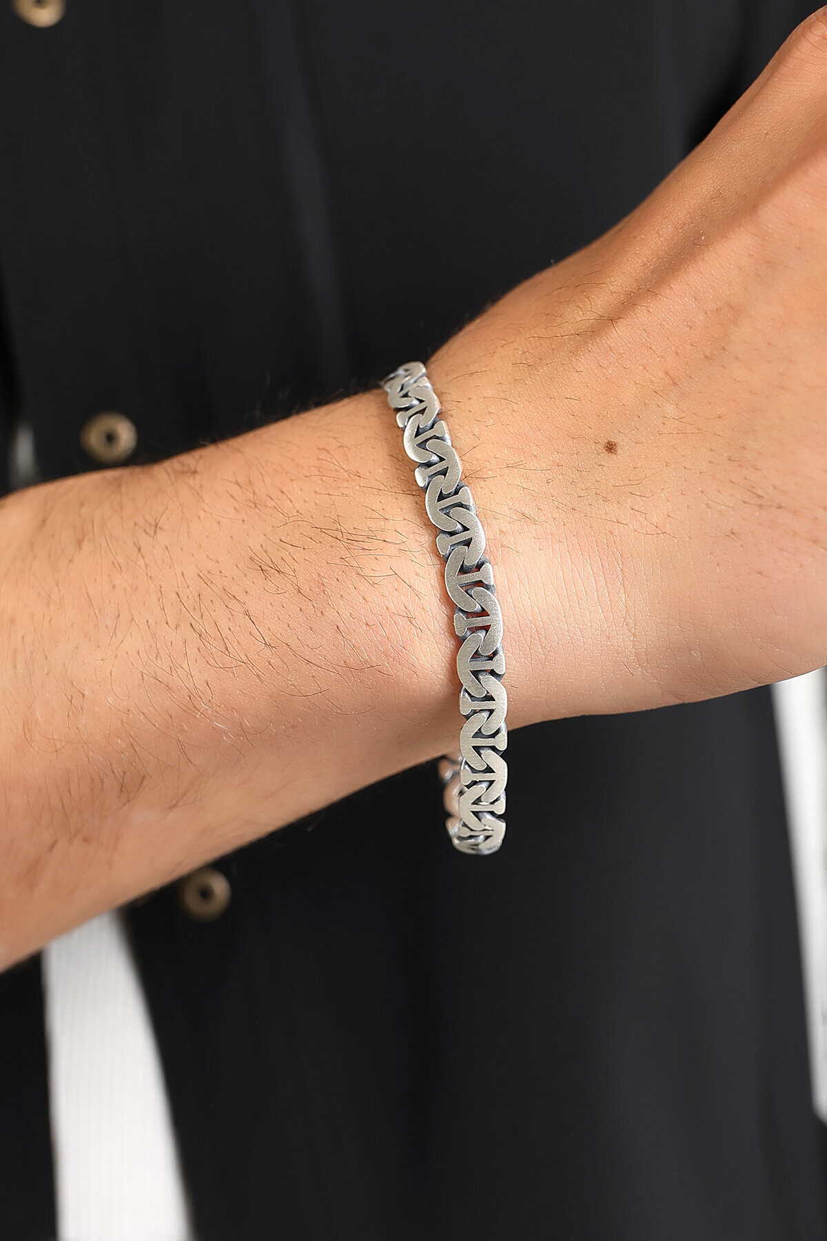 Gümüş İtalyan Çapa Model Erkek Bileklik