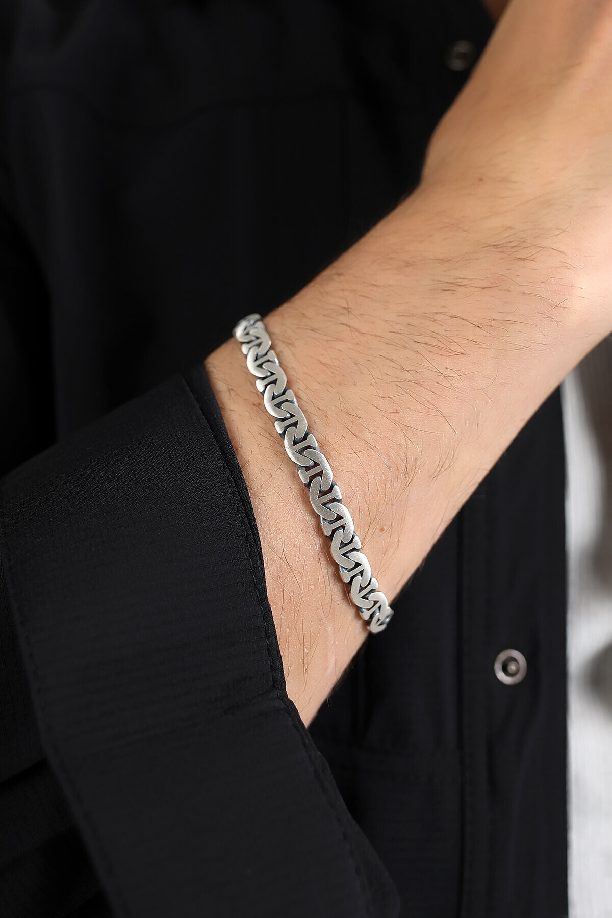 Gümüş İtalyan Çapa Model Erkek Bileklik