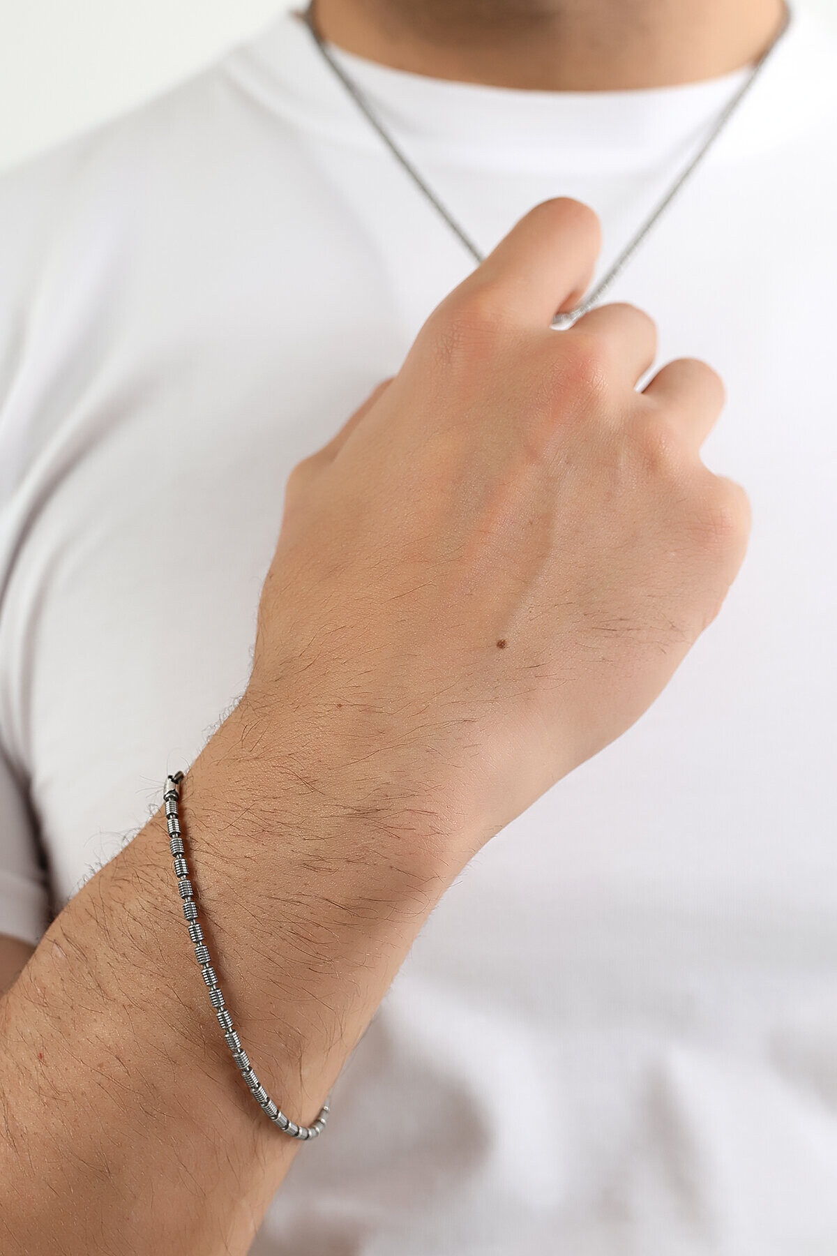 Gümüş İtalyan Kalemli Oksitli Unisex Bileklik