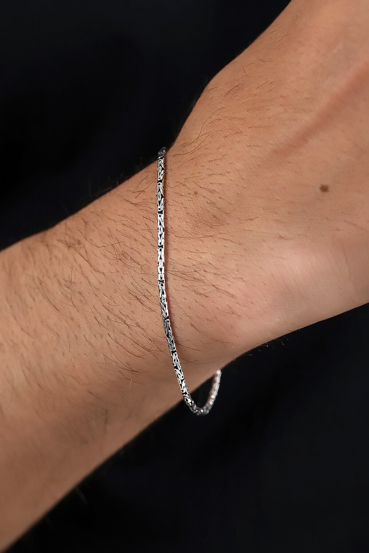 Gümüş İtalyan Light Kral Zincir Bileklik