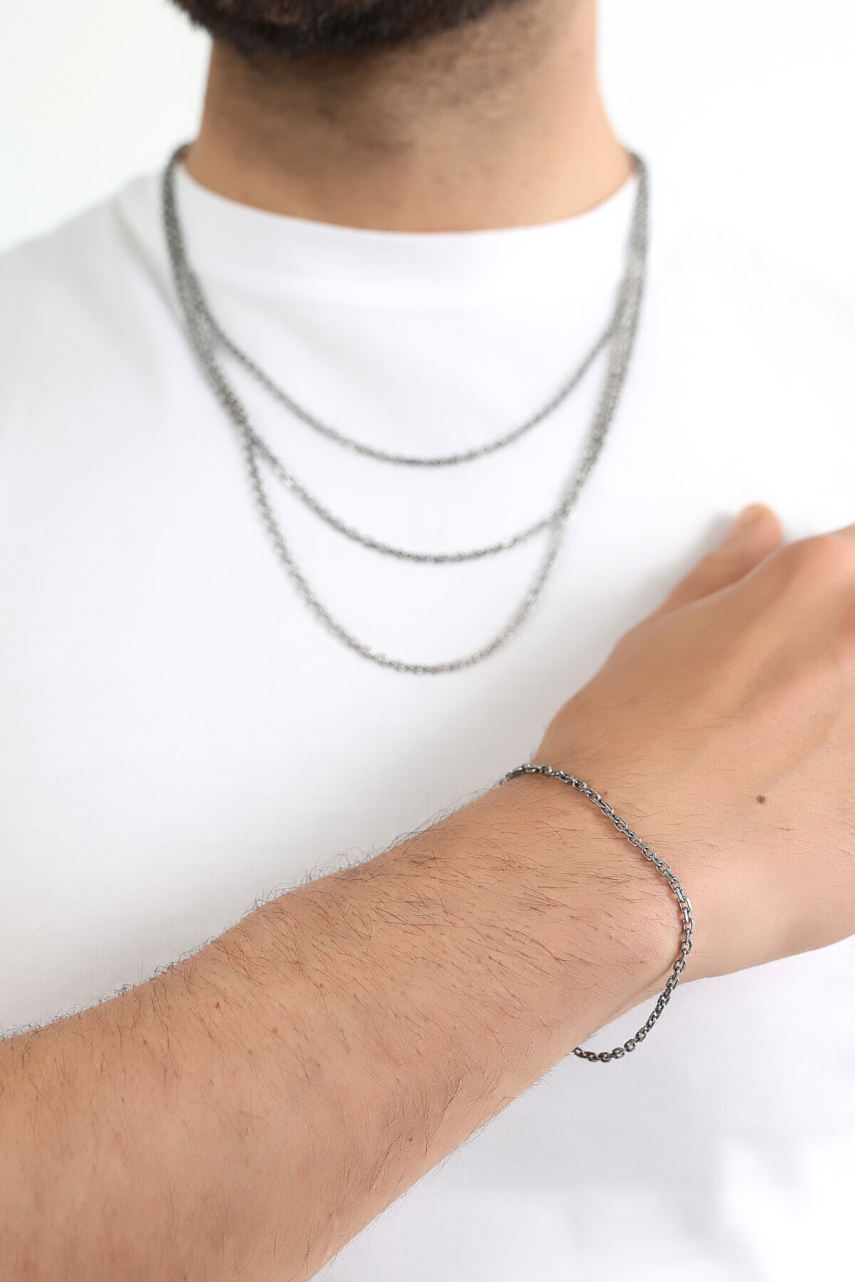 Gümüş İtalyan Oksitli Force Erkek Bileklik