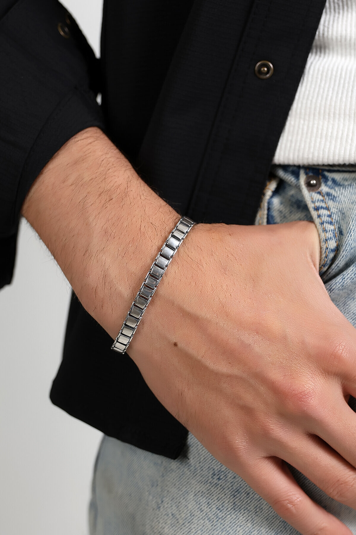 Gümüş Seramik Bileklik