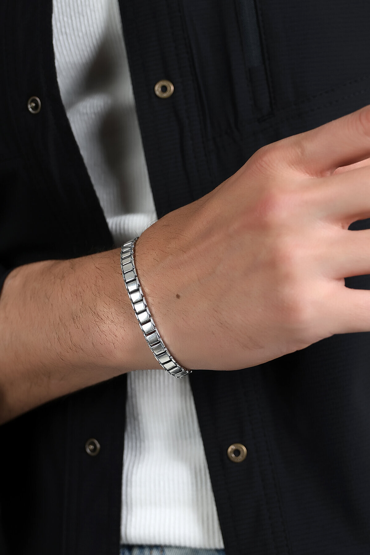 Gümüş Seramik Bileklik