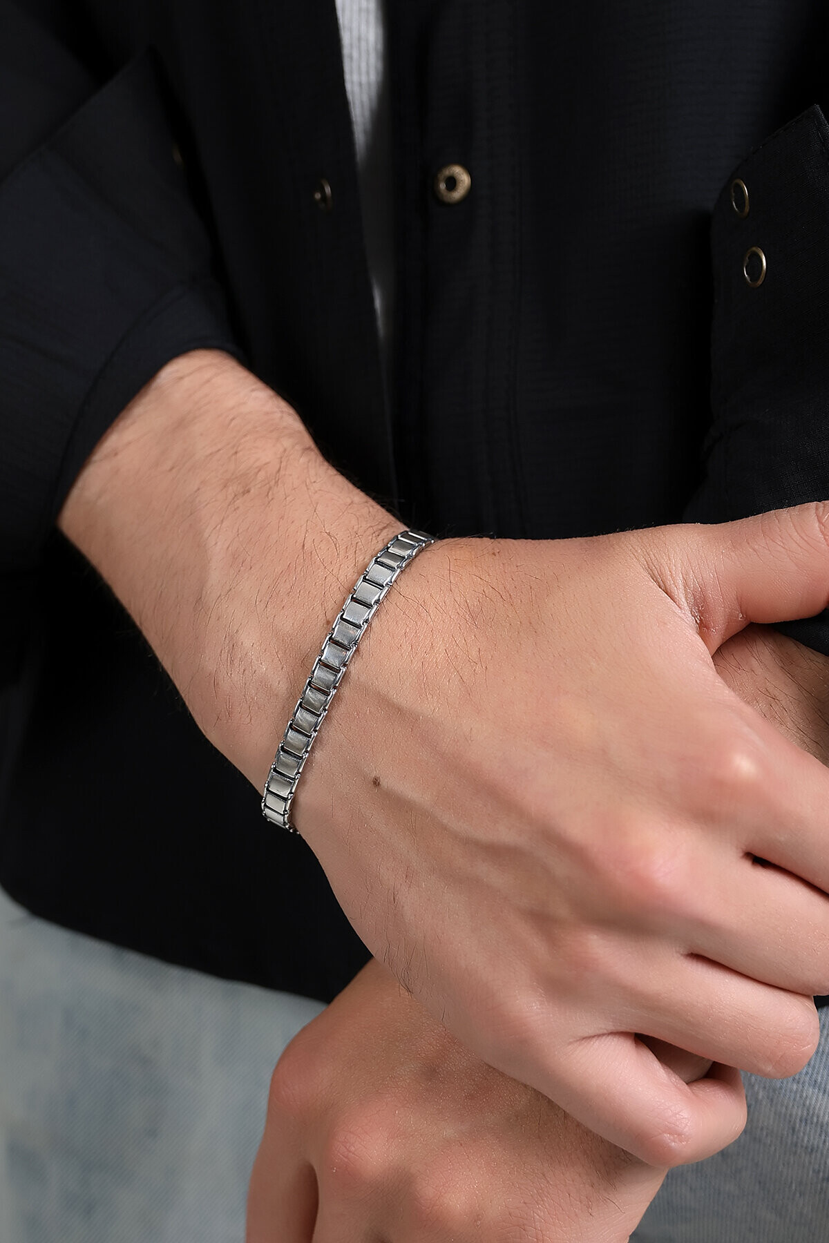 Gümüş Seramik Bileklik