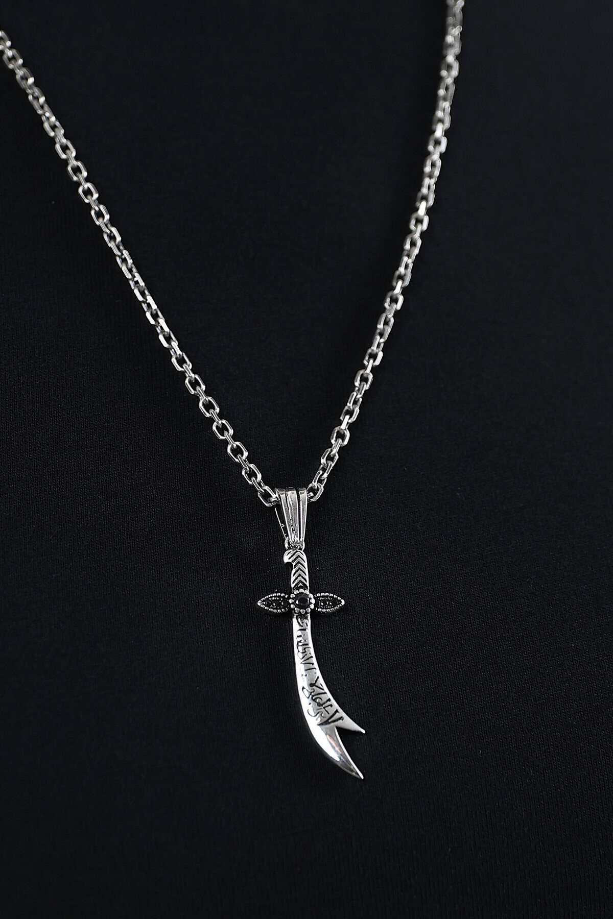 Gümüş Zülfikar Figürlü Kolye Ucu 