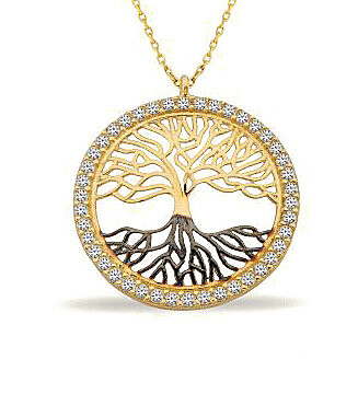 14 Ayar Altın Ağaç Kolye
