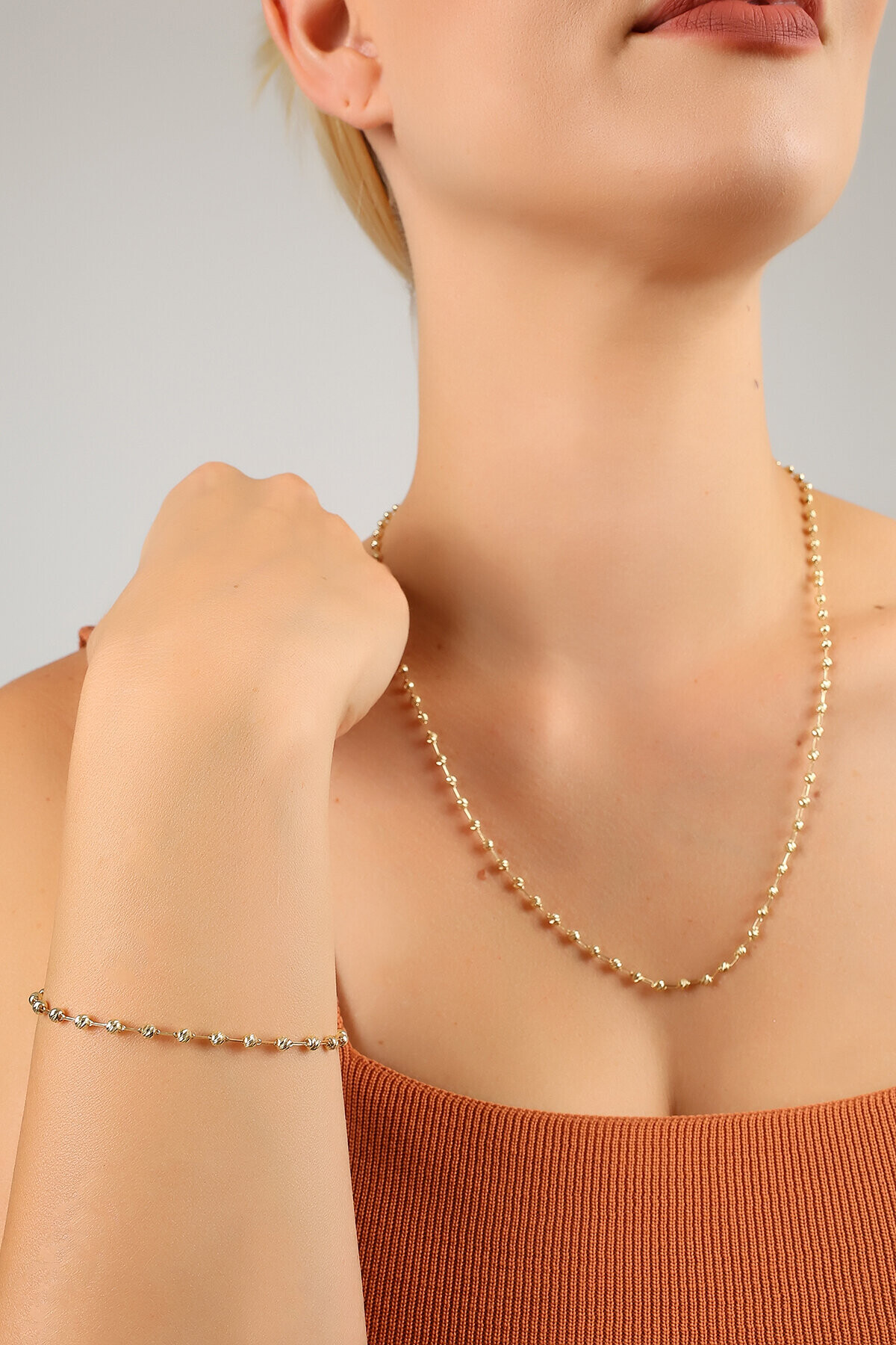 14 Ayar Altın Doricalı Set