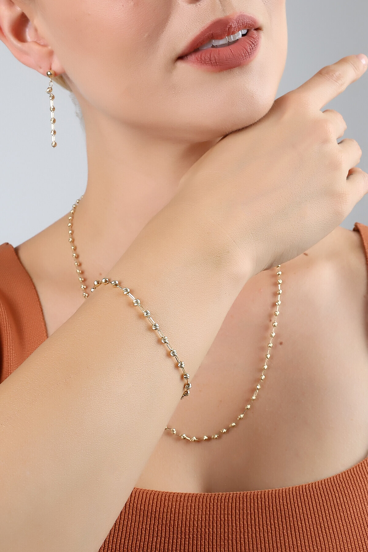 14 Ayar Altın Doricalı Set