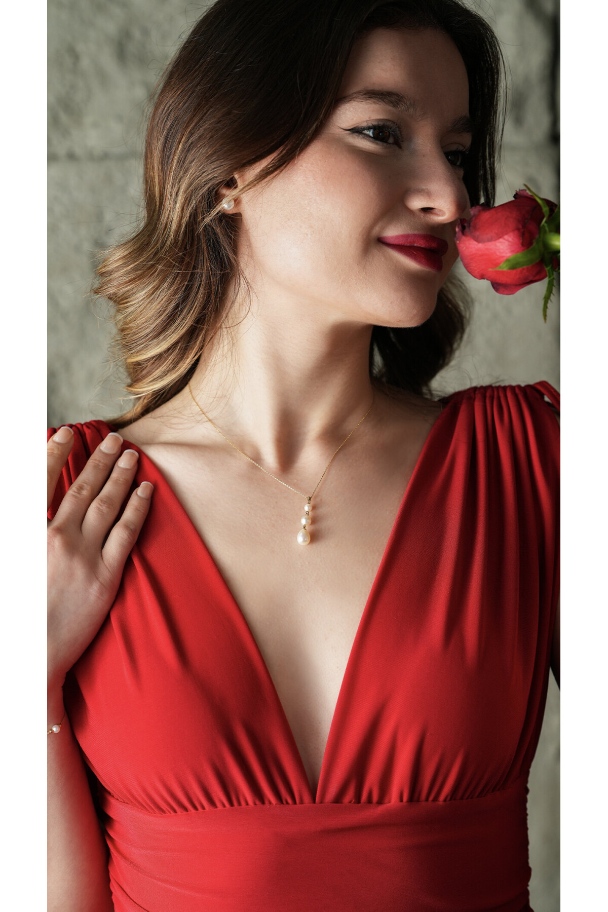 14 Ayar Altın İnci Kolye