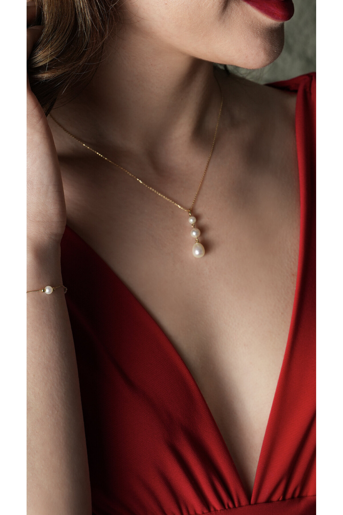 14 Ayar Altın İnci Kolye