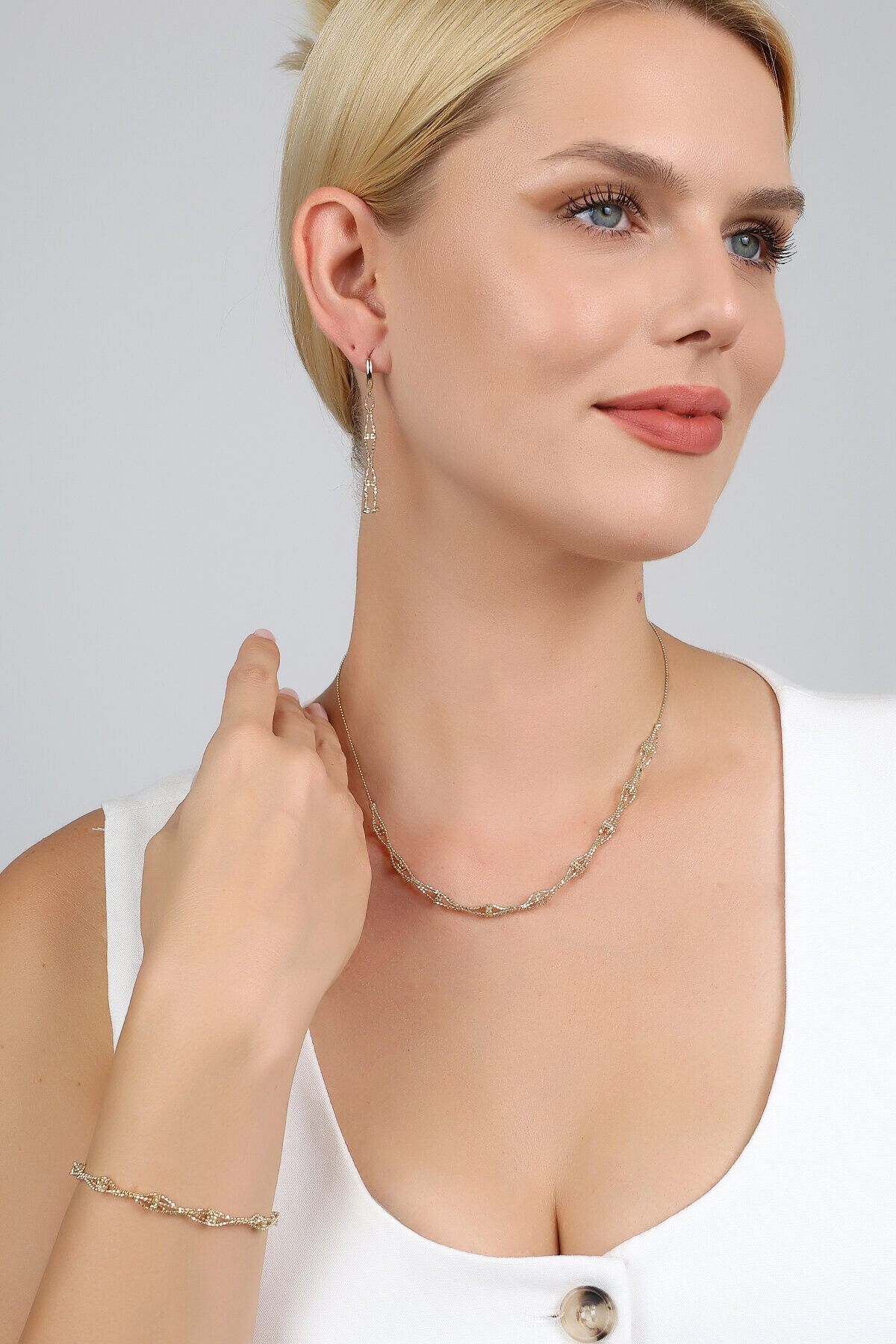 14 Ayar Altın İtalyan El İşi Set