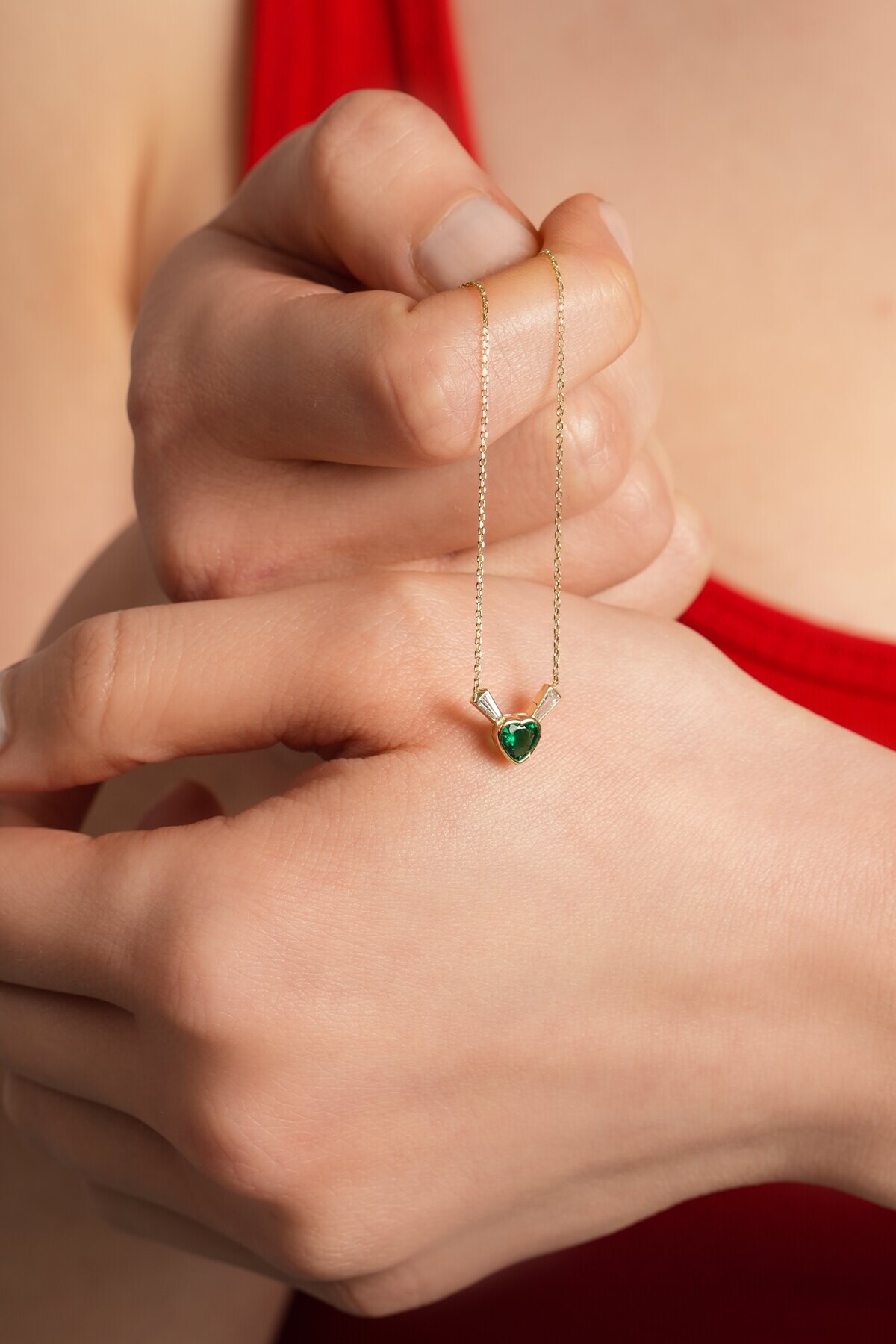 14 Ayar Altın Kalp Kolye