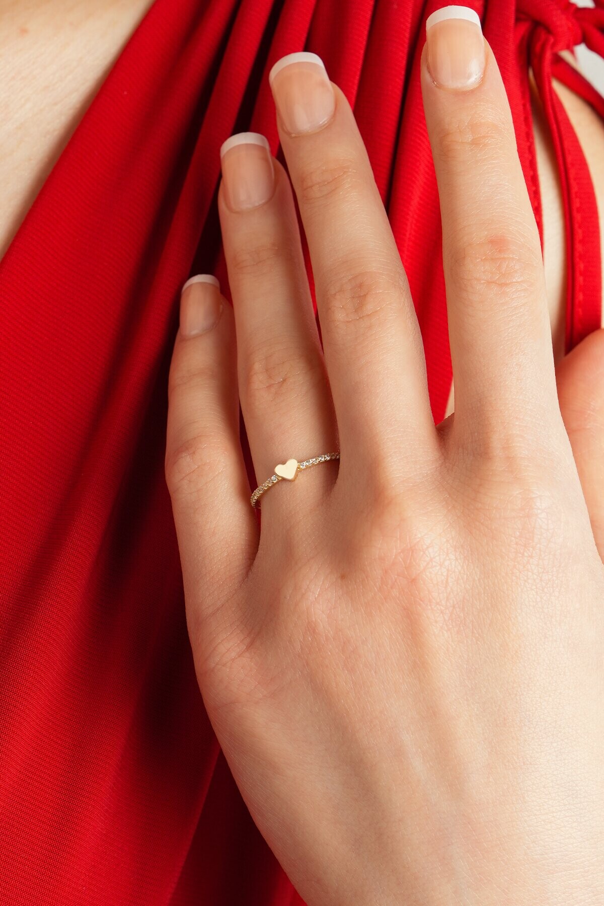 14 Ayar Altın Kalp Yüzük