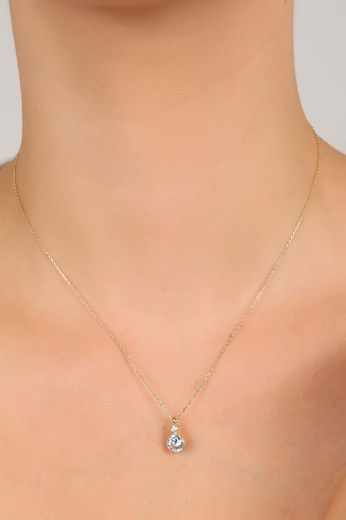 14 Ayar Altın Tektaş Set