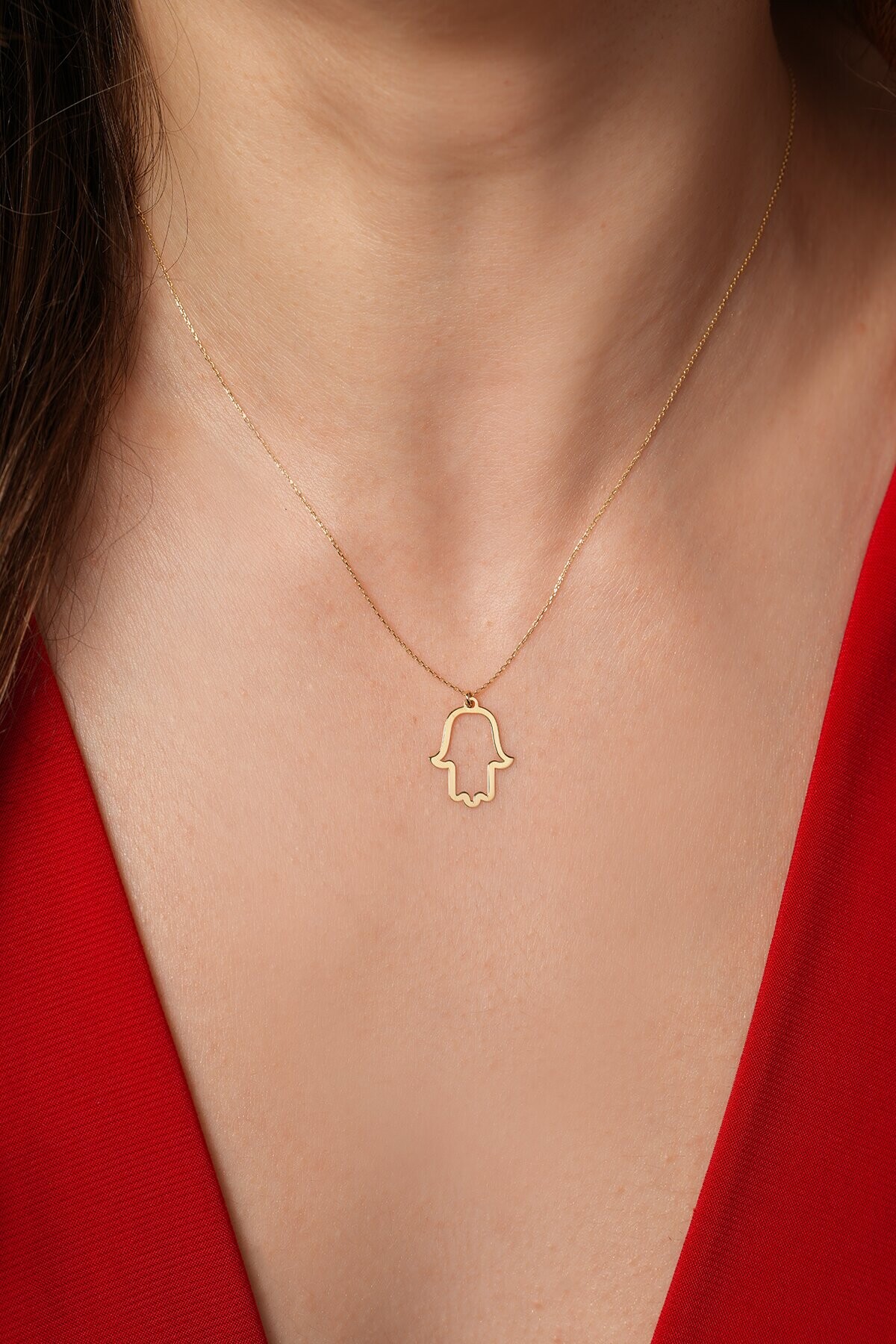 14 Ayar Fatma Ananın Eli Kolye