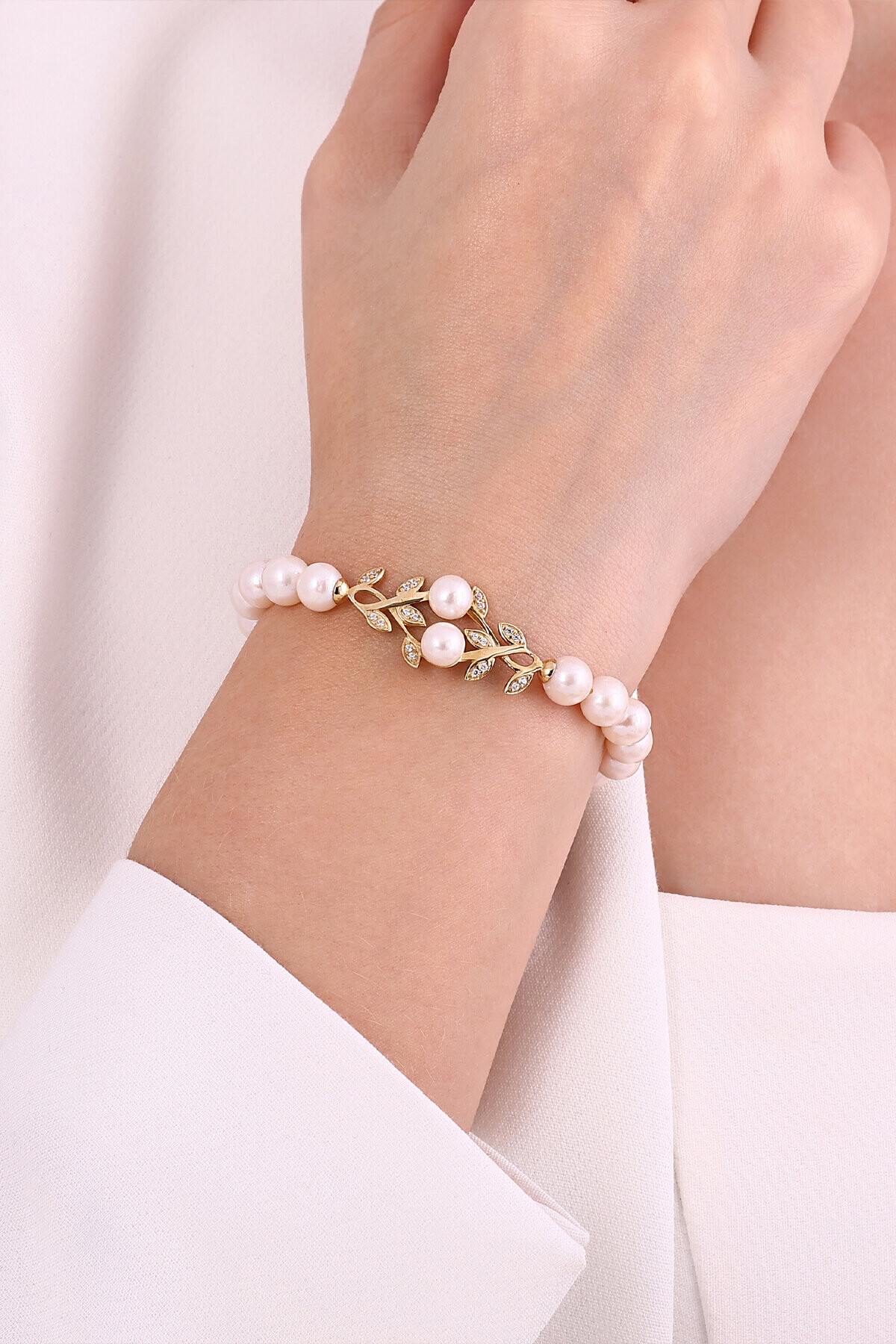 14 Ayar İnci Bileklik