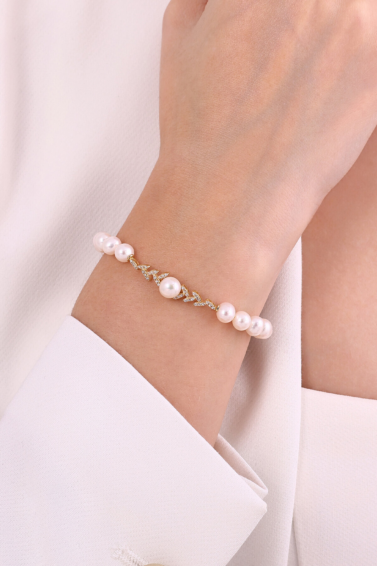 14 Ayar İnci Bileklik