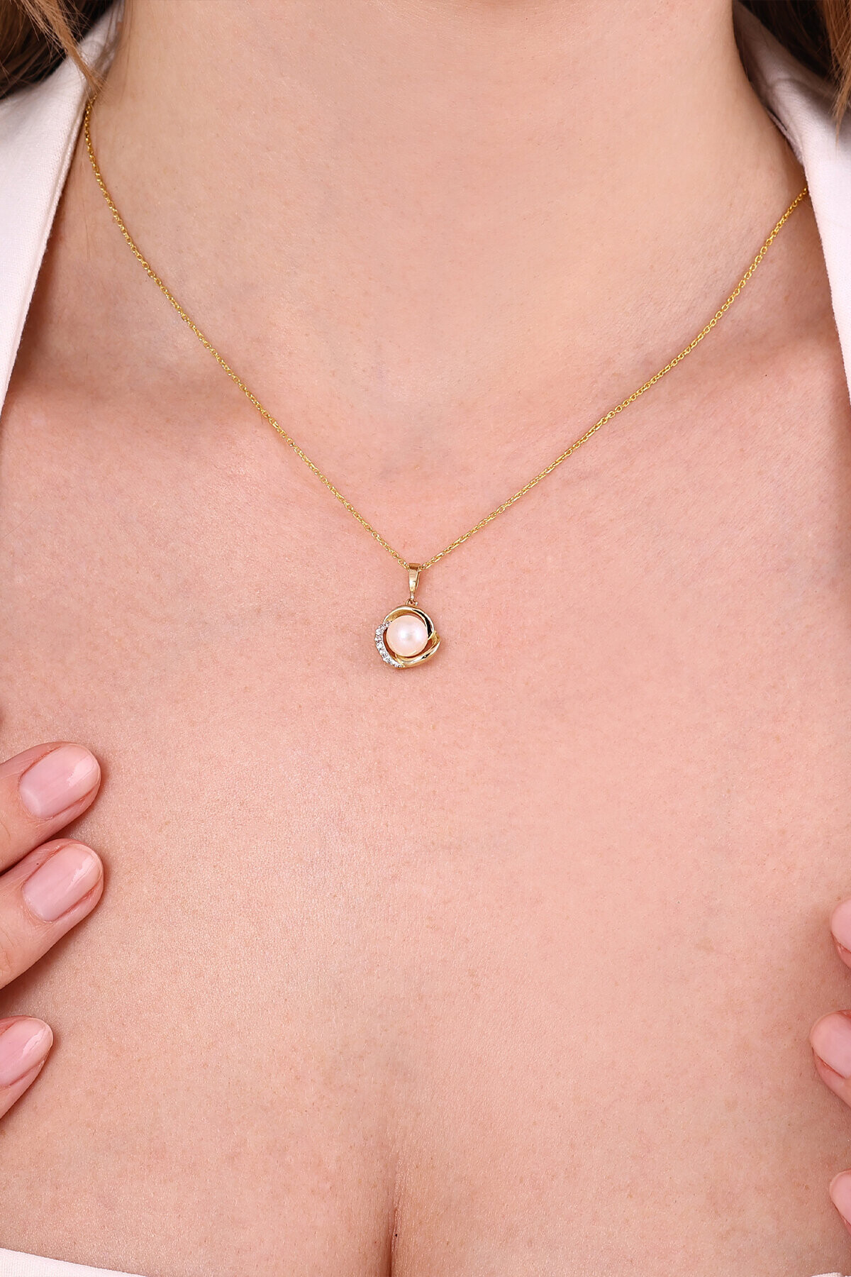 14 Ayar İnci Kolye Ucu