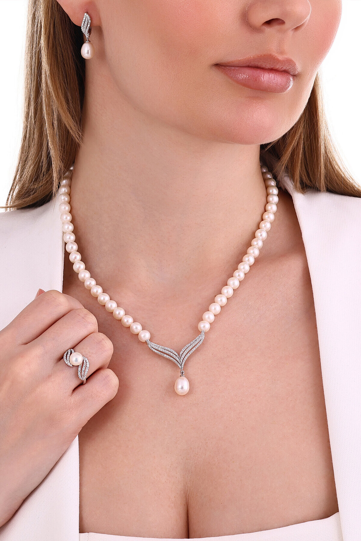 14 Ayar İnci Yüzük