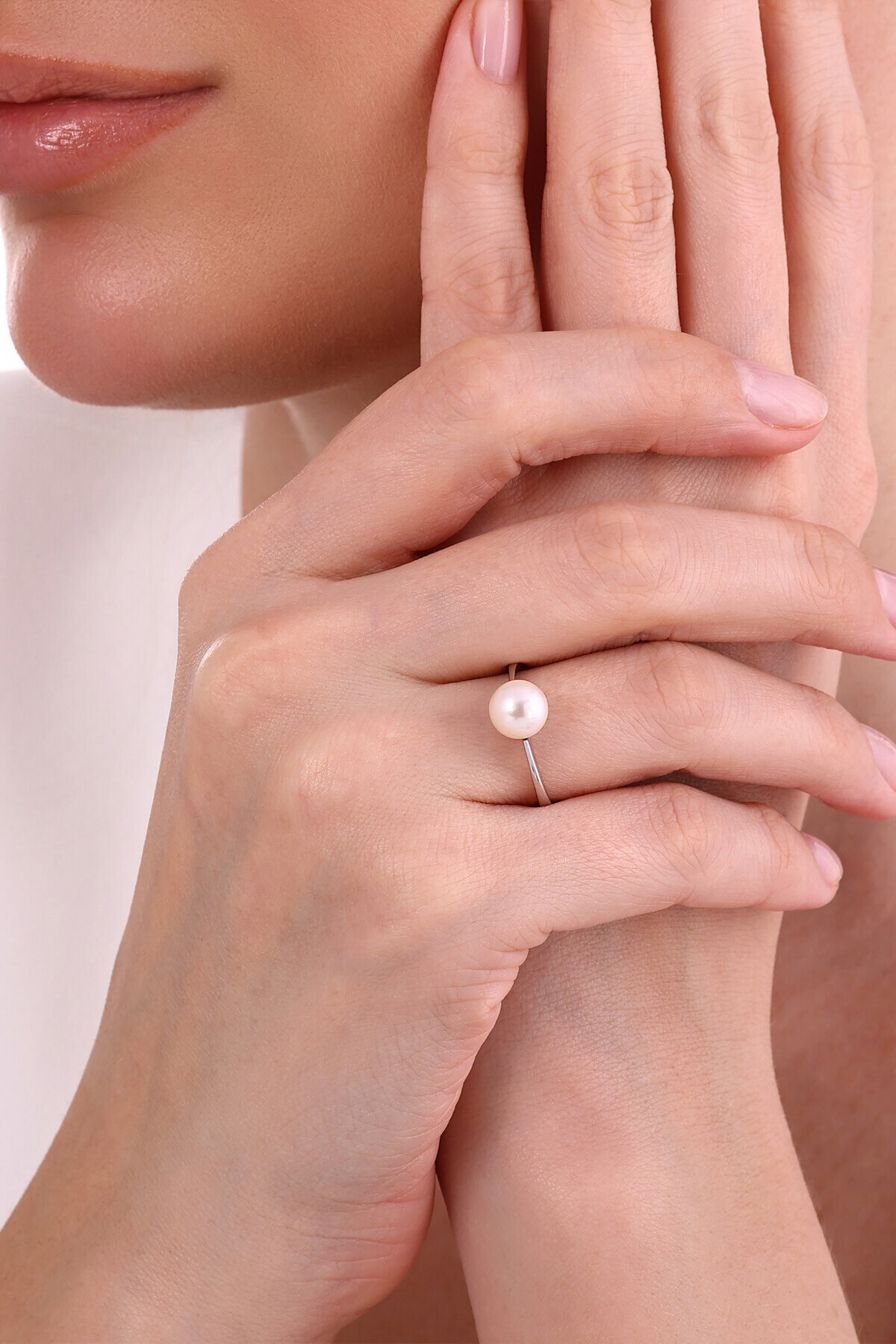 14 Ayar İnci Yüzük